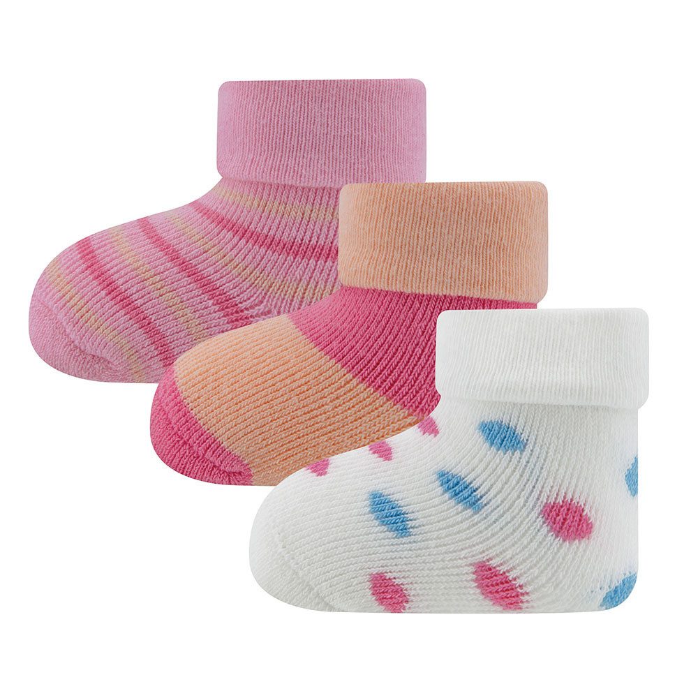 Ewers Socken Newborn Socken 3er Pack Punkte/Ringel (3-Paar)
