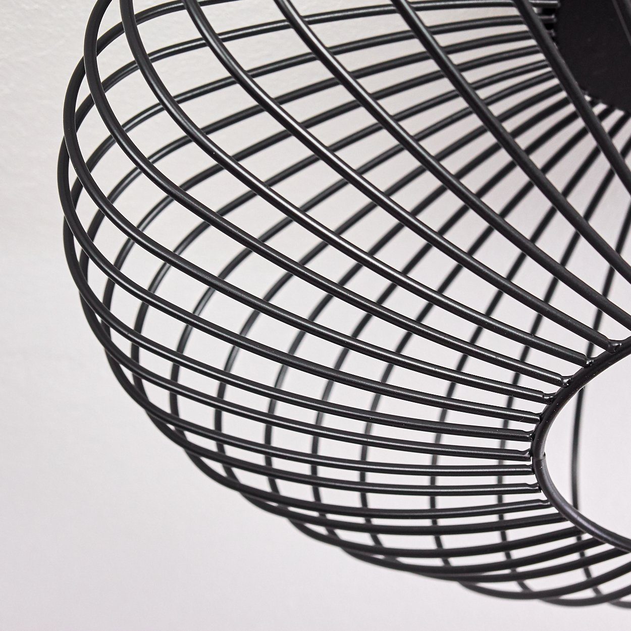 hofstein Deckenleuchte »Pieris« Deckenlampe aus Metall in Schwarz, ohne Leuchtmittel, E27, Leuchte m. Gitter u. Lichteffekt an der Decke