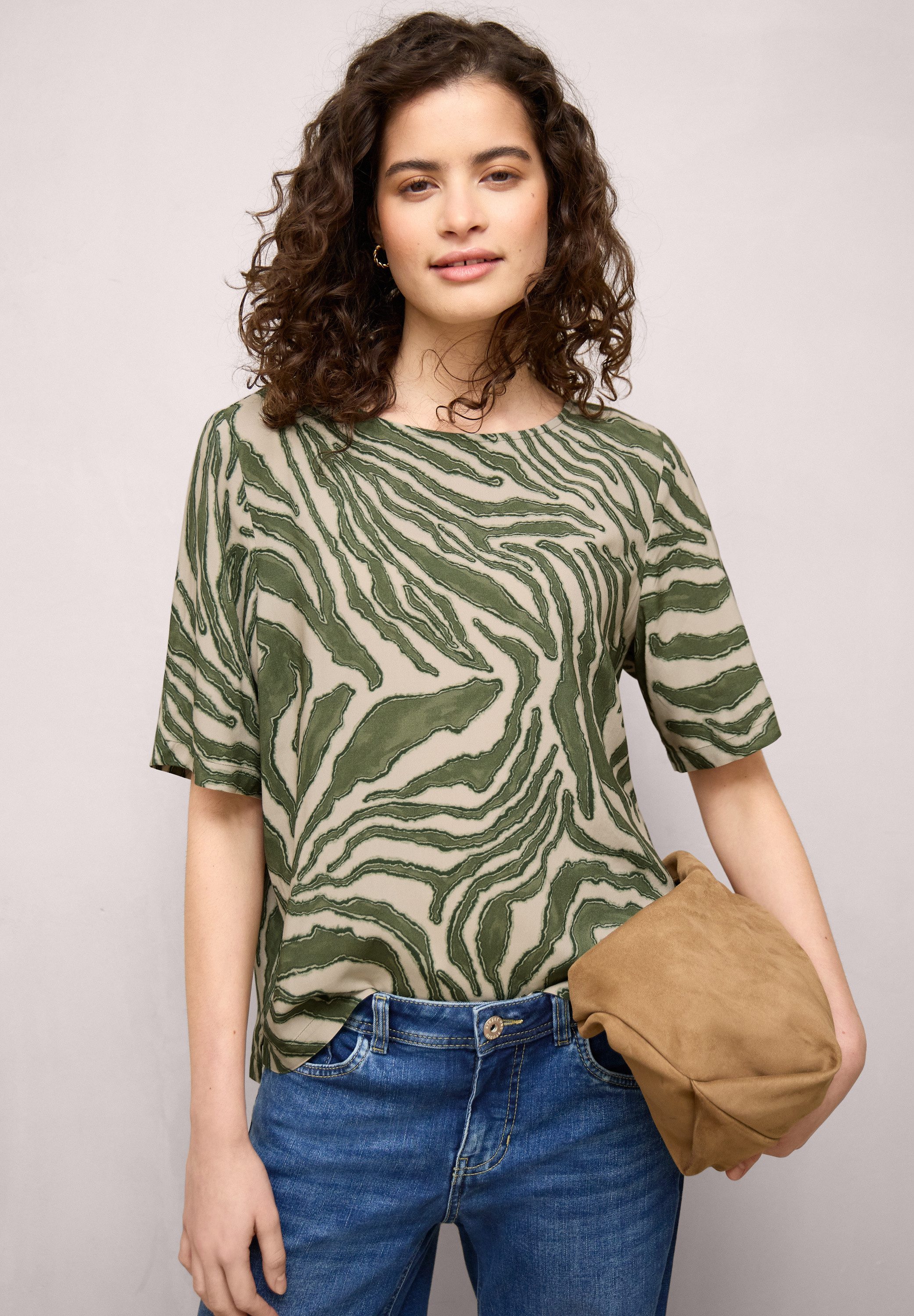 STREET ONE STUDIO Kurzarmbluse aus softer Viskose günstig online kaufen