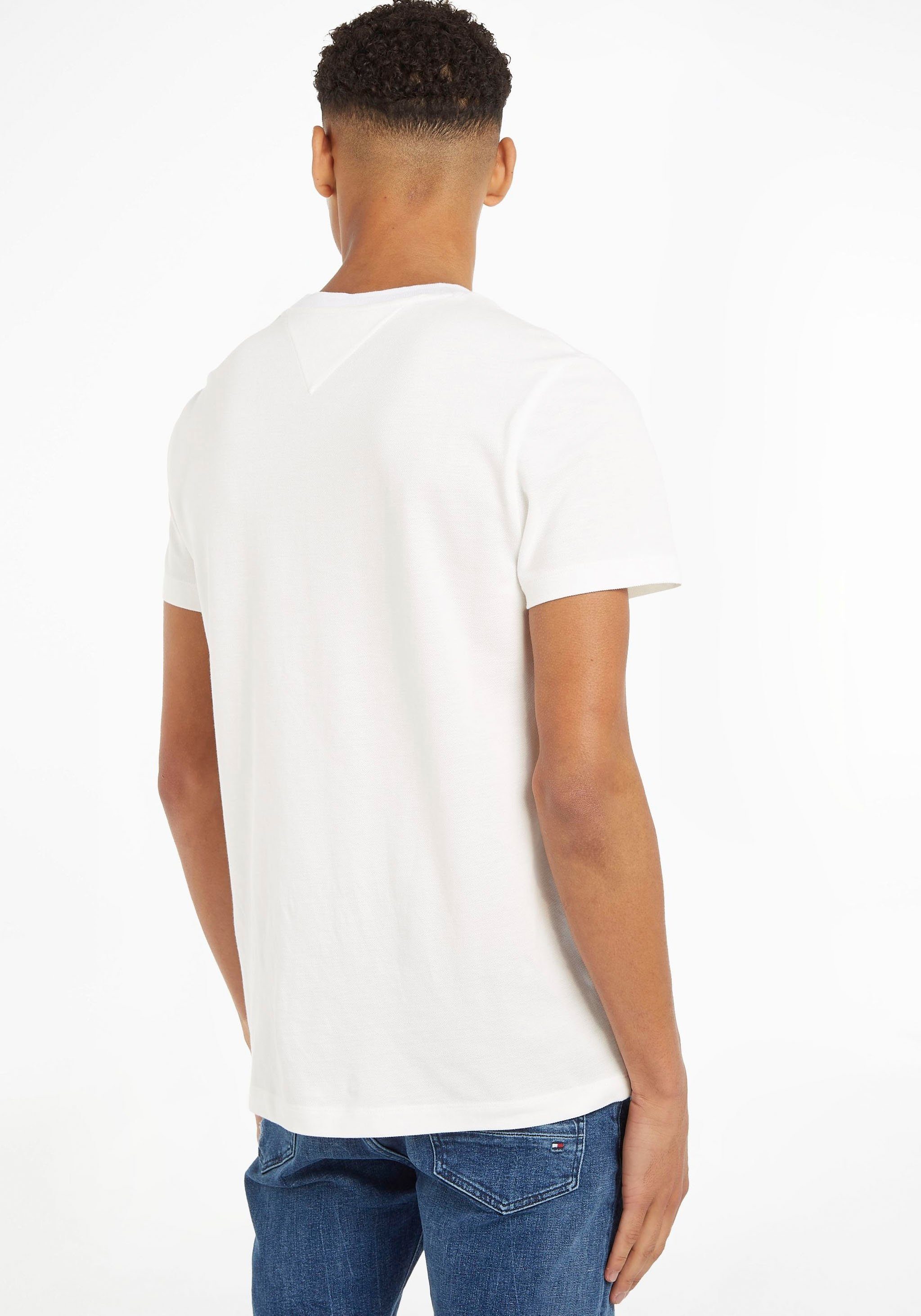 Tommy Hilfiger T-Shirt NECKLINE White PIQUE TEE RWB