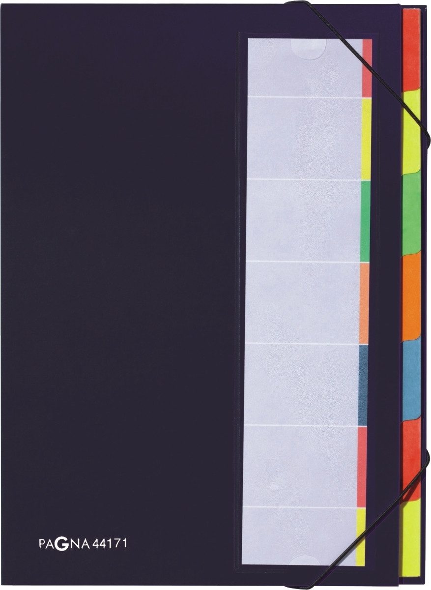 Organisationsmappe Ordnungsmappe Deskorganizer A4 7 Fächer schwarz