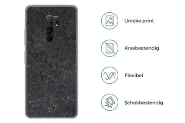 MuchoWow Handyhülle Beton - Grau - Textur - Retro - Industriell, Phone Case, Handyhülle Xiaomi Redmi 9, Silikon, Schutzhülle