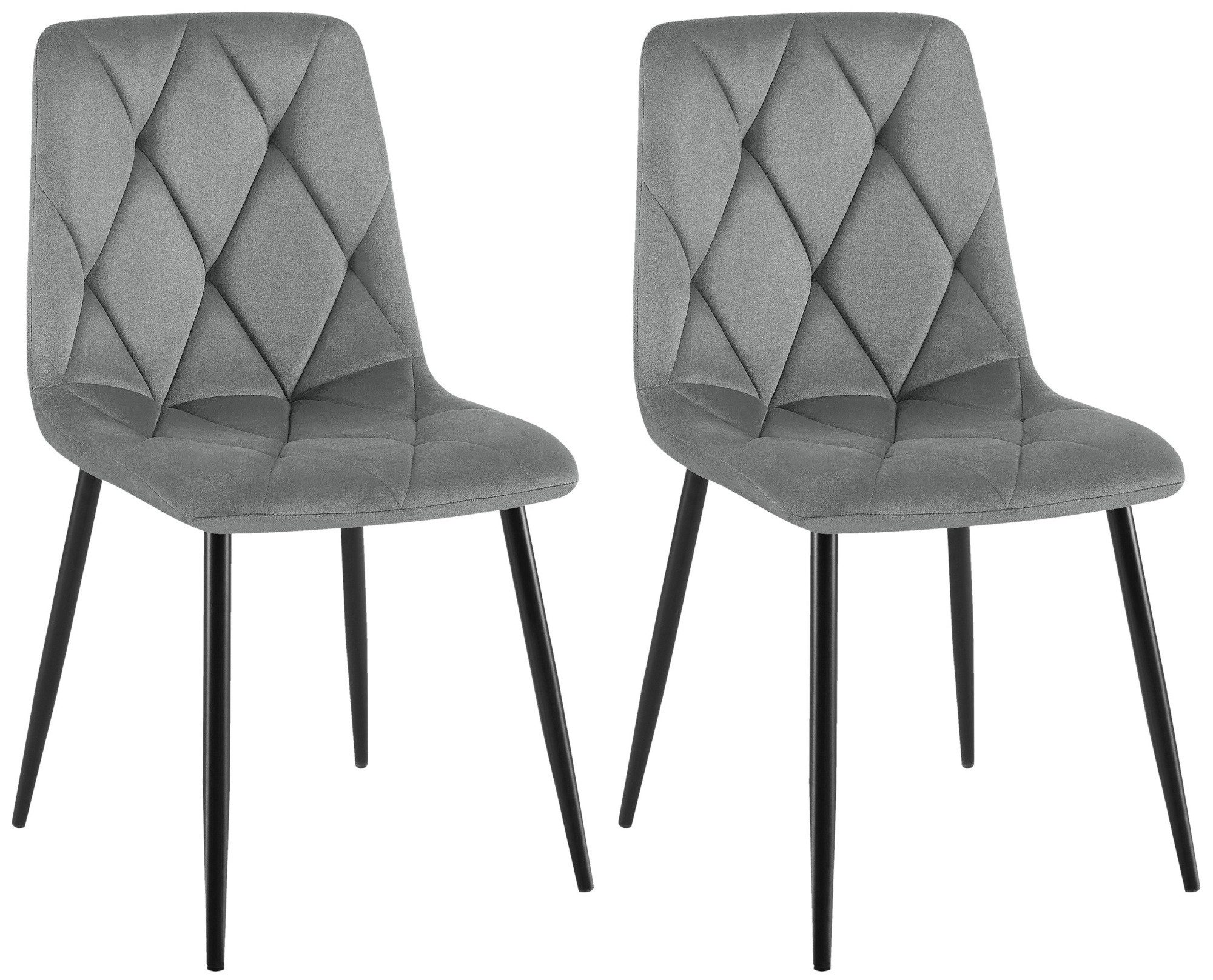 CLP Esszimmerstuhl Clairton (2er Set, 2 St), mit Stoff- oder Samtbezug, Met günstig online kaufen