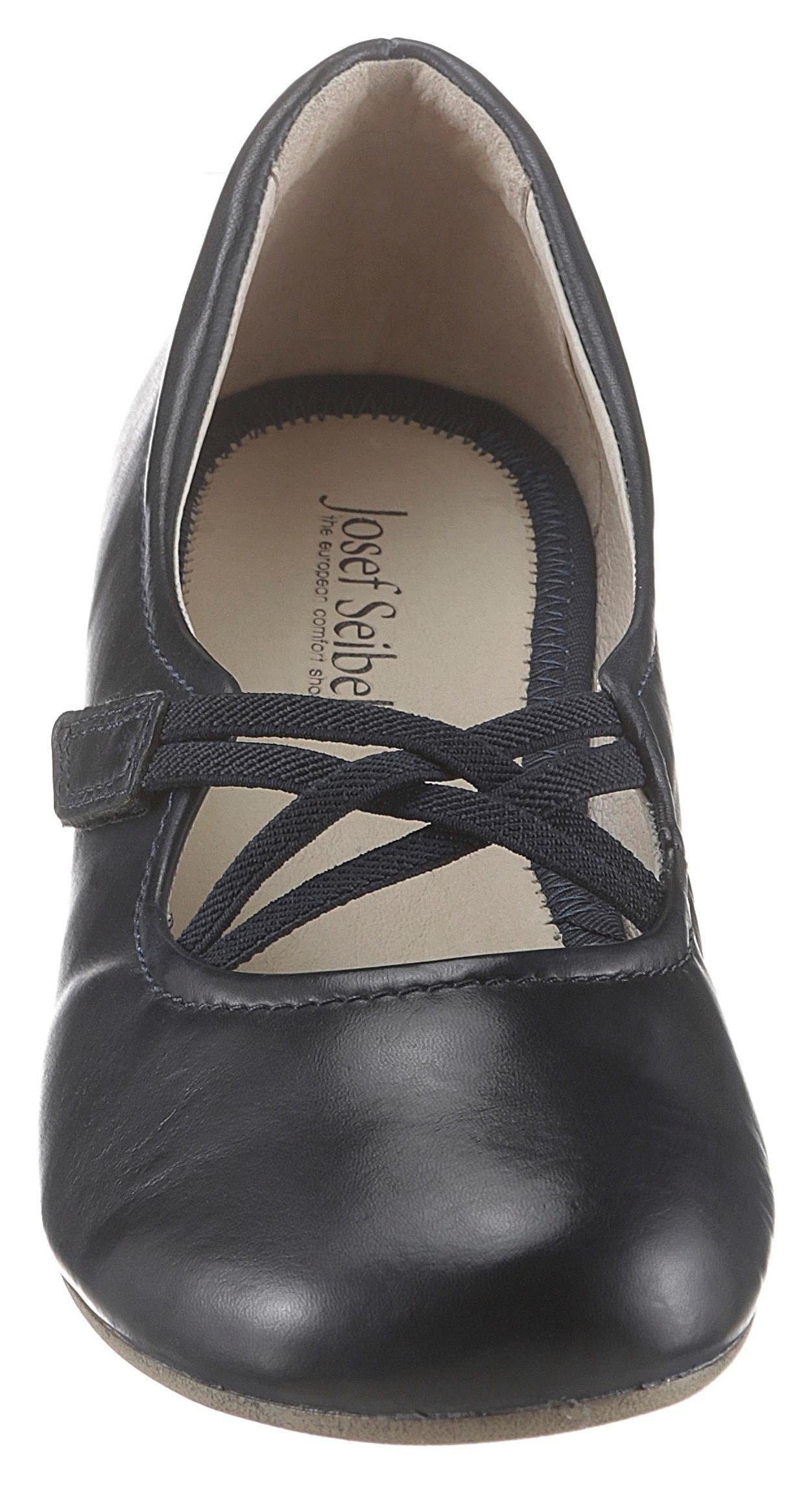 Josef Seibel Fiona 39 Riemchenballerina Festtagsschuh, Slipper, Komfortschuh mit überkreuztem Gummizug