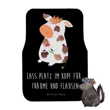 Fußmatte Kuh - Schwarz - Geschenk, Hoftiere, Fußmatte Auto, Bauernhof, Hof, Fa, Mr. & Mrs. Panda, Höhe: 0.5 mm