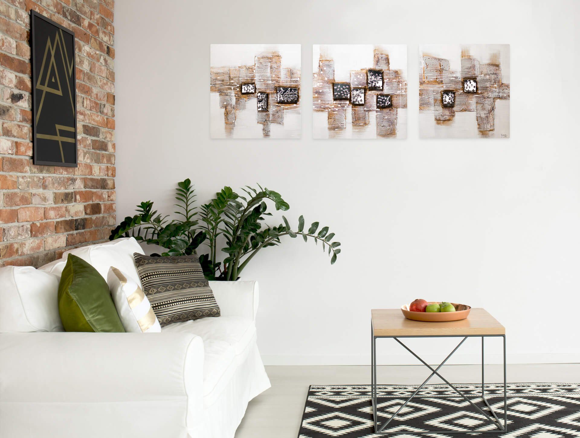 KUNSTLOFT Gemälde Trinitarian Doctrines 150x50 cm, Leinwandbild 100% HANDGEMALT Wandbild Wohnzimmer