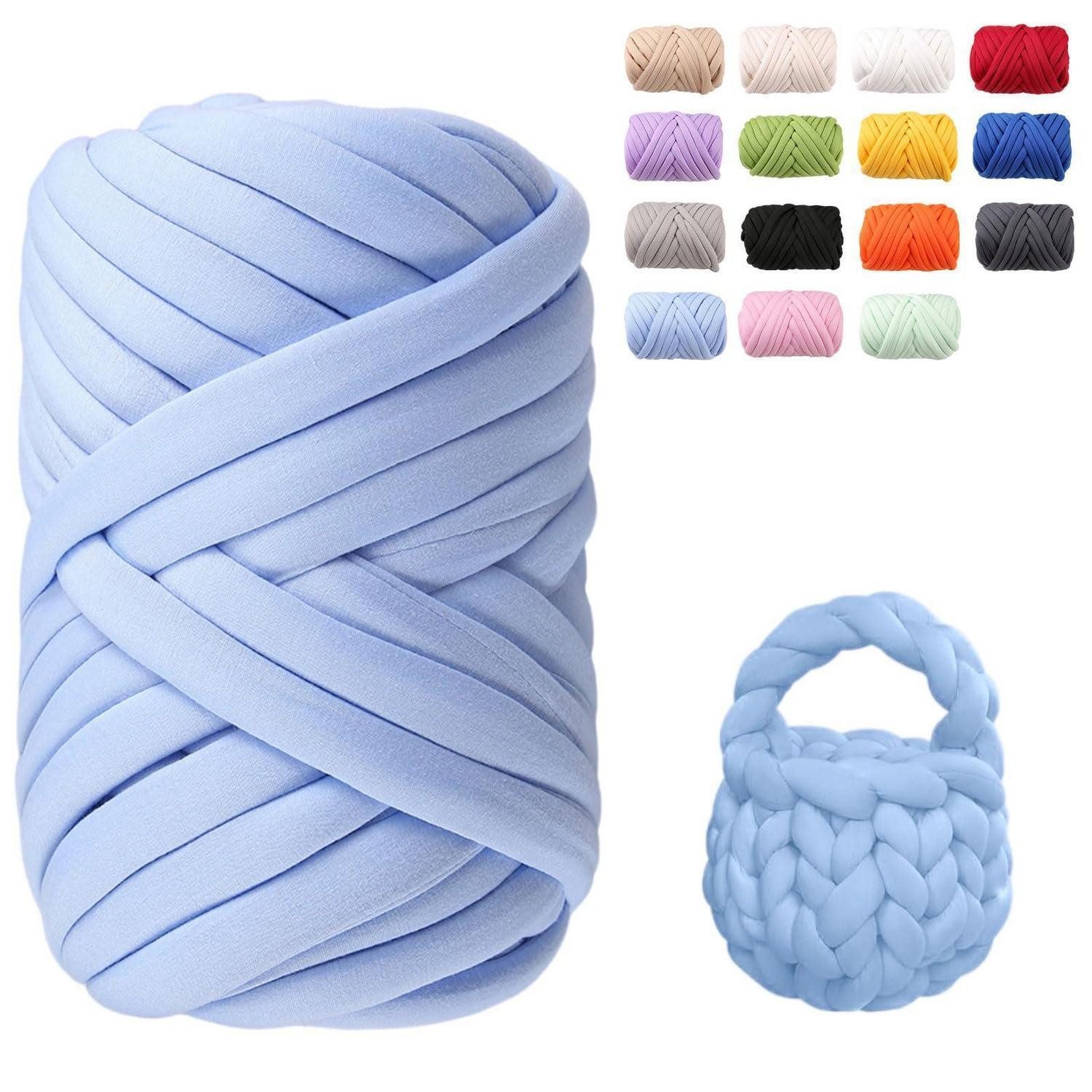 LuxusKollektion Stricknadeln Armstricken Wolle Chenille 500g 25m Blau
