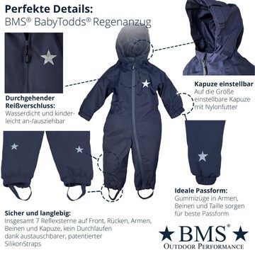 BMS Regenoverall Regenanzug für Kinder 100% wasserdicht & atmungsaktiv - PFC frei im praktischen Design