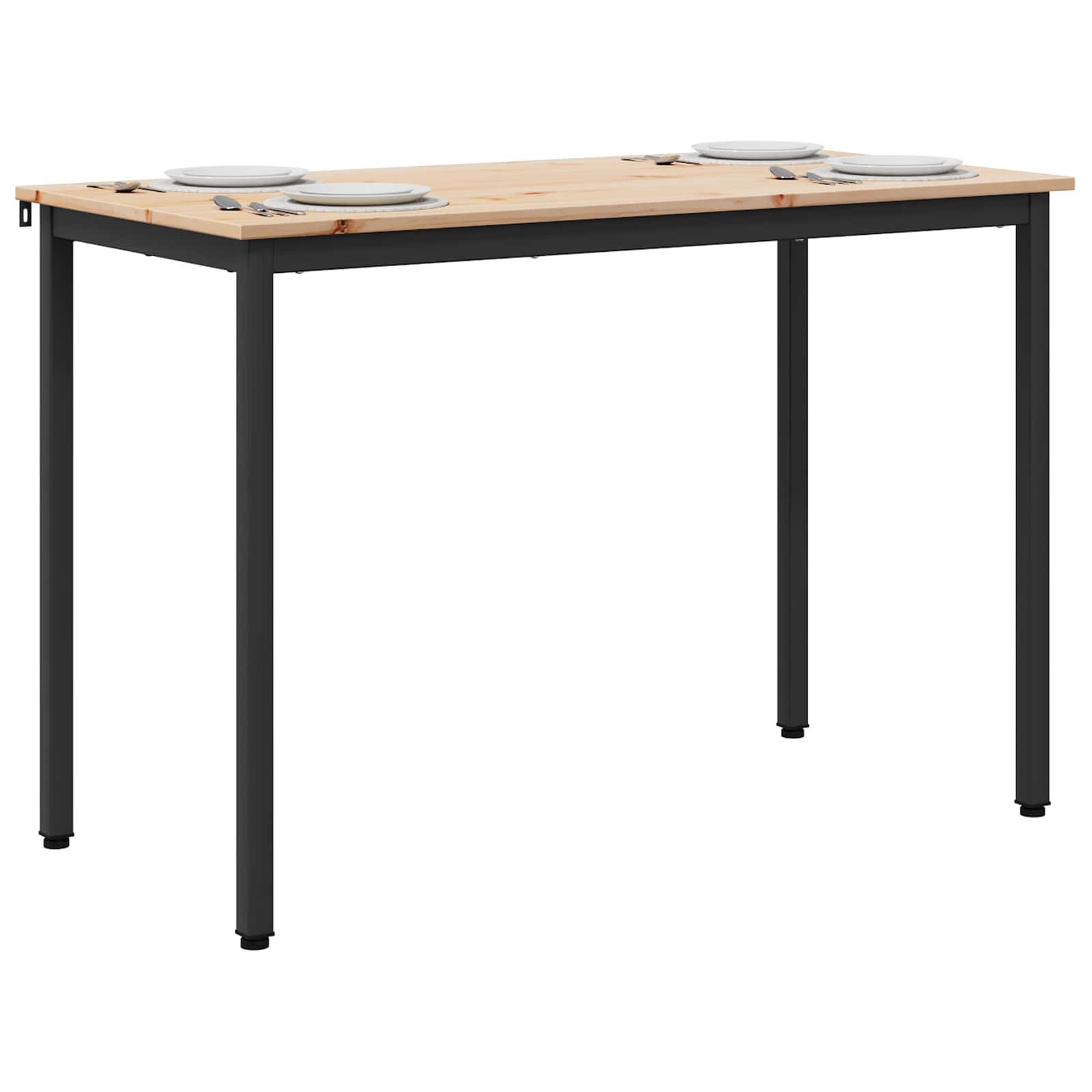 vidaXL Esstisch Esstisch Natur 110 x 55 x 75 cm Massives Kiefernholz (1-St)