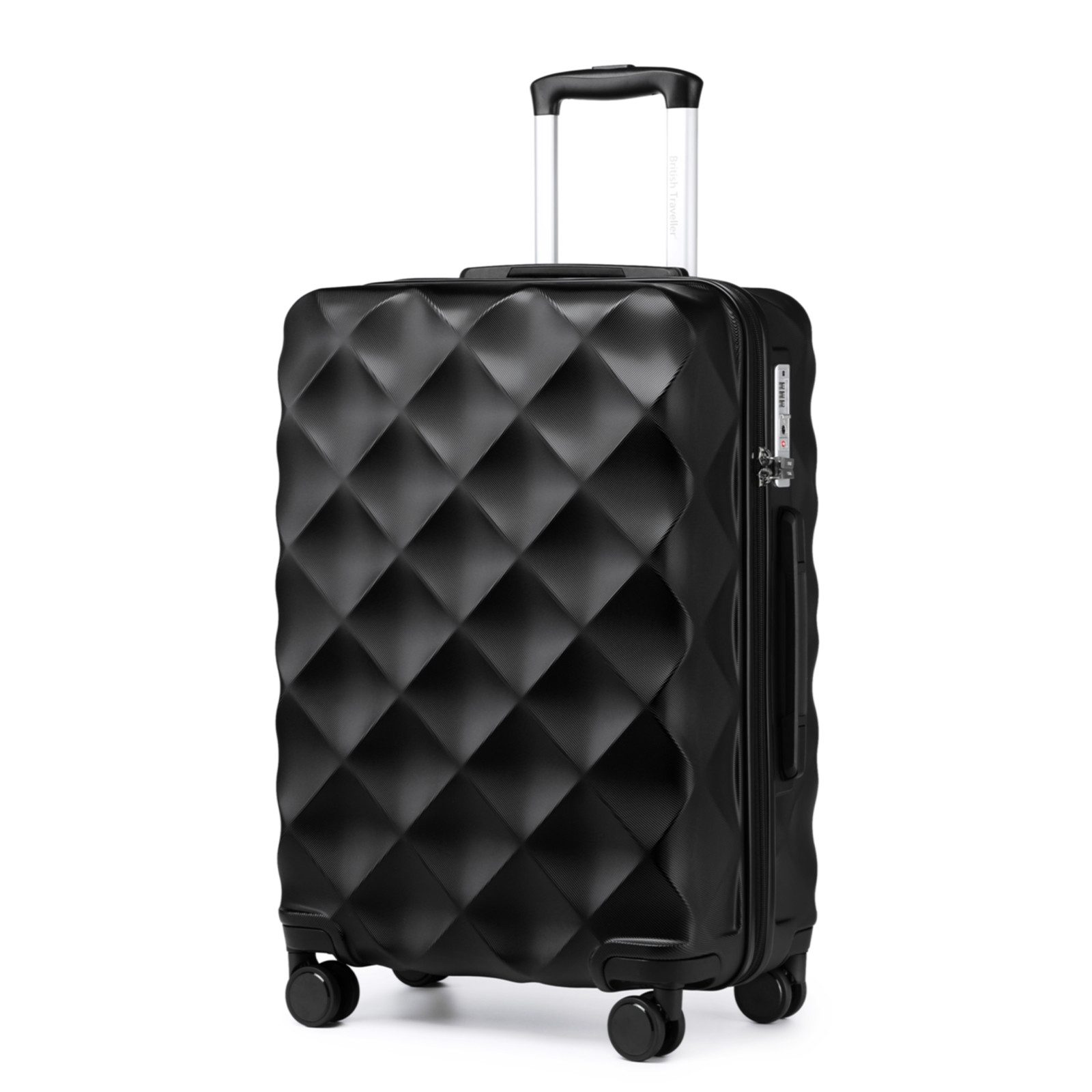 Koffer ABS+PC Trolley mit TSA-Schloss, Ideal als Reisekoffer, Rollkoffer