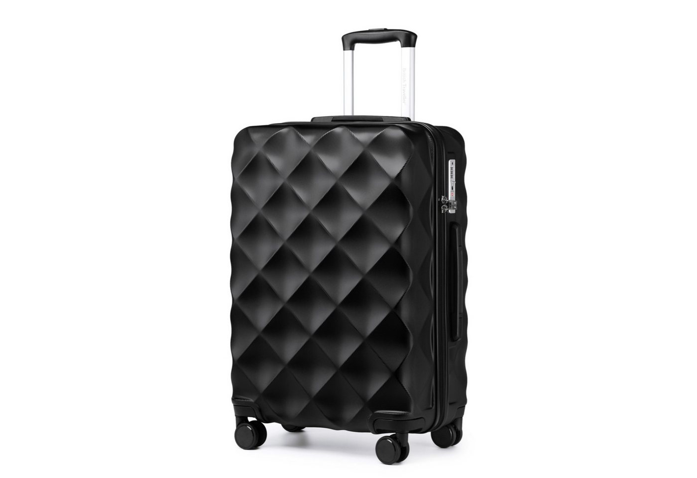 British Traveller Koffer ABS+PC Trolley mit TSA-Schloss, Ideal als Reisekoffer, Rollkoffer