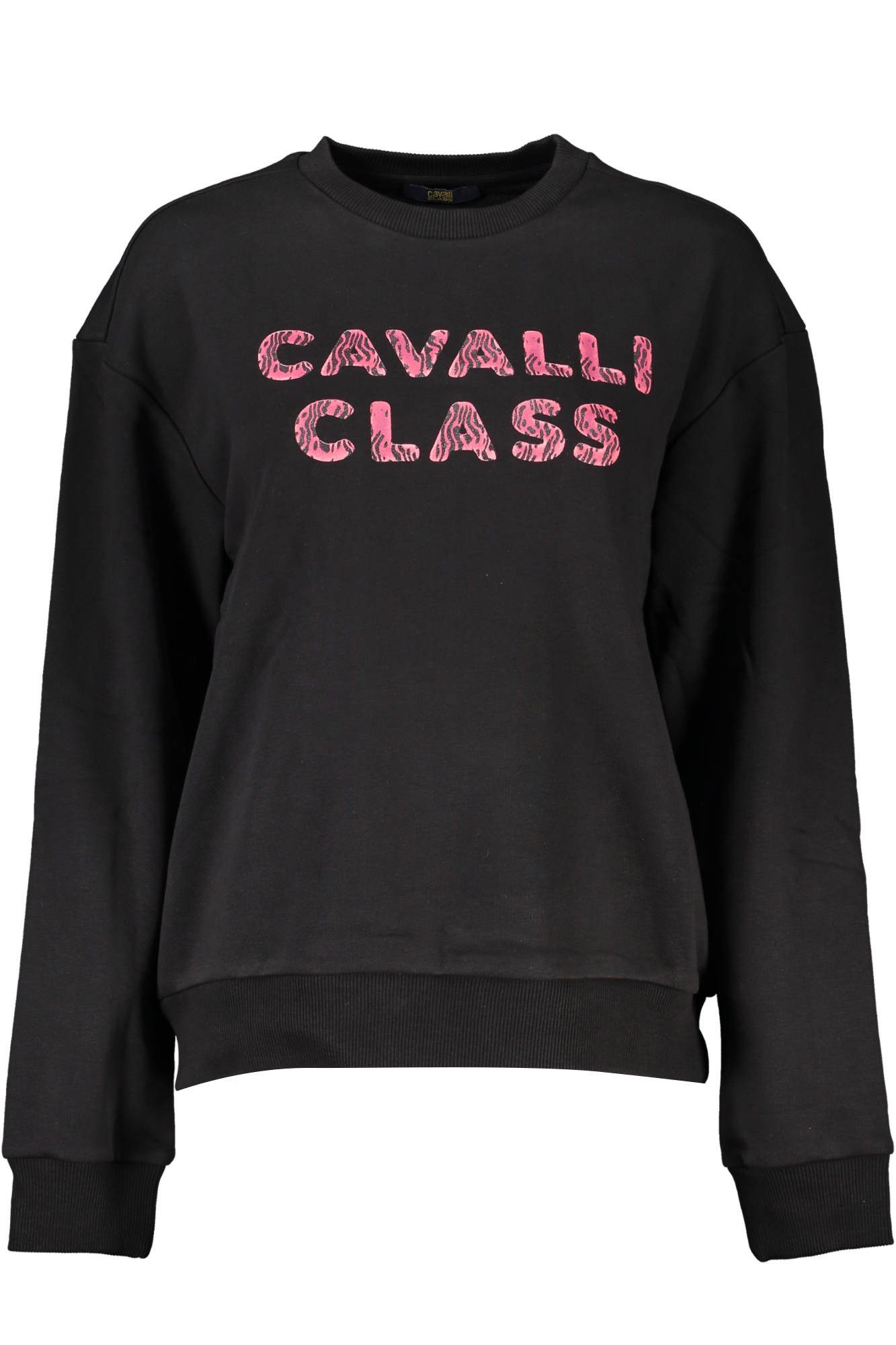 Cavalli Class Sweatshirt Damen Langarm-Sweatshirt Schwarz - Angenehmer