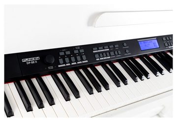 FunKey Digitalpiano DP-88 II E-Piano mit 88 anschlagsdynamische Tasten, (Economy-Set, 4 tlg., inkl. Keyboardbank, Kopfhörer und Klavierschule), umfangreiche Begleitautomatik und Keyboard Chord Akkordbegleitung