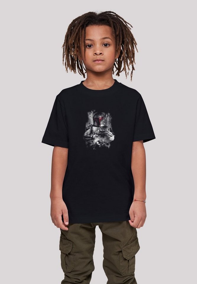 F4NT4STIC T-Shirt Star Wars Boba Fett Distressed Print, Sehr weicher  Baumwollstoff mit hohem Tragekomfort