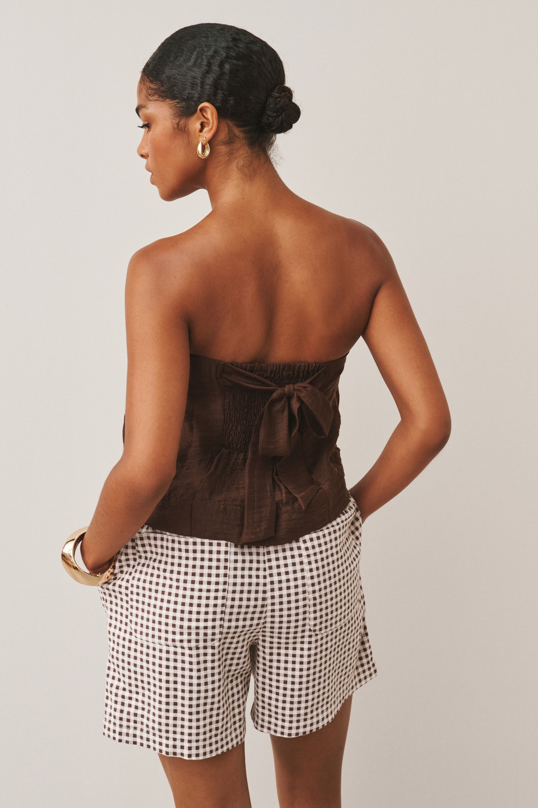 Next Shorts Shorts aus Stretch-Leinenmischung im 2er-Pack (2-tlg)