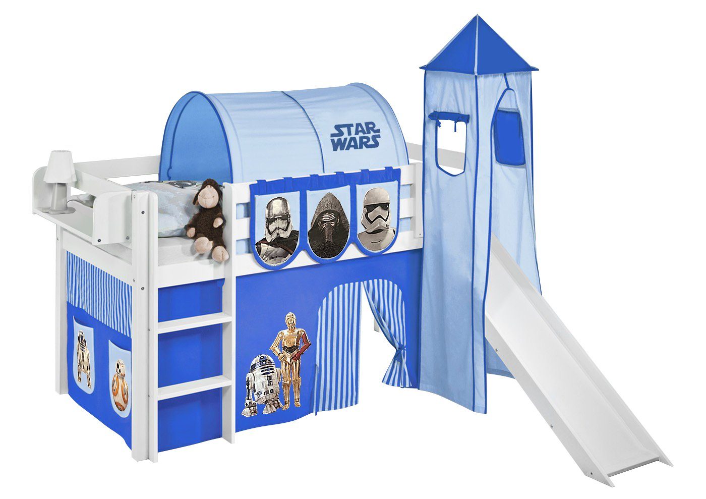 Lilokids Hochbett Spielbett JELLE Star Wars - Hochbett - mit Turm, Rutsche günstig online kaufen