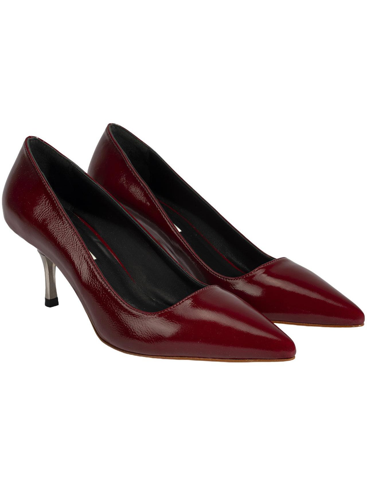 Desa Desa Damen-Pumps im klassischen Stiletto-Look – Lackleder, zum Hineins Pumps