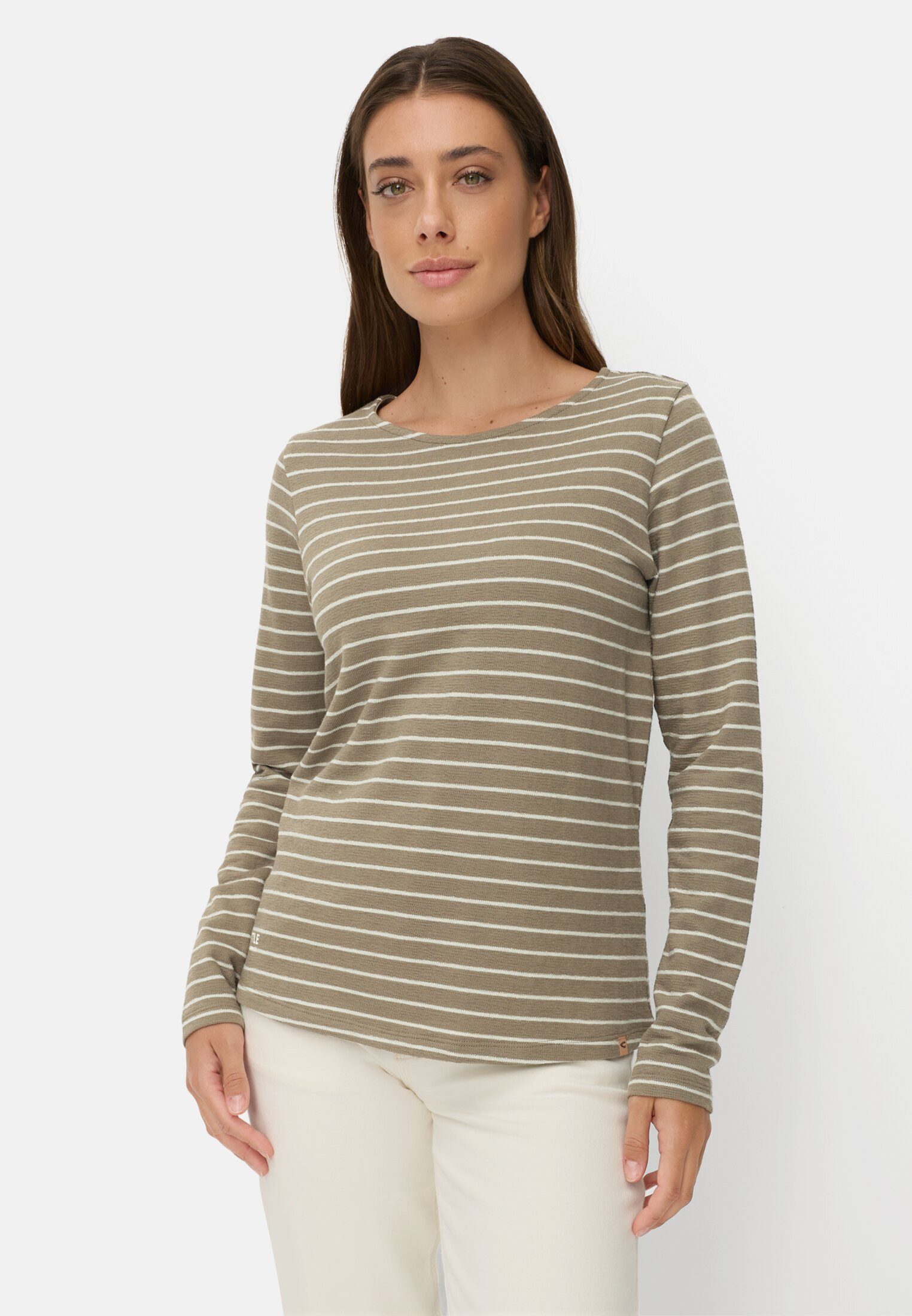 camel active Langarmshirt aus 100% Baumwolle Langarm