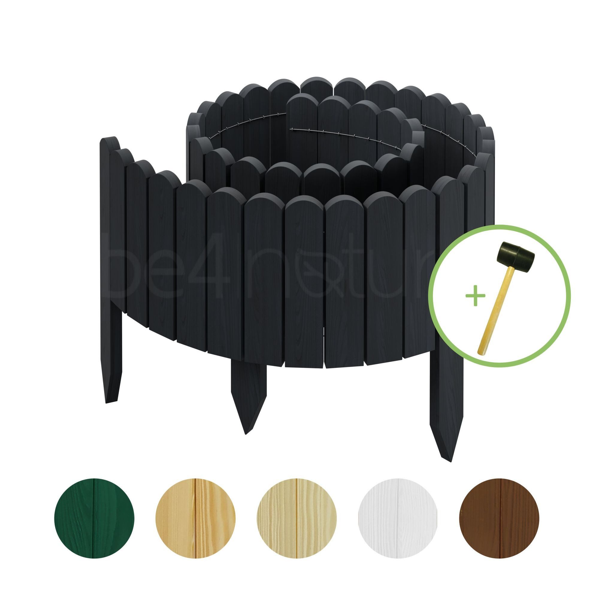be4nature Palisade Rollborder Flexibler Holzzaun aus günstig online kaufen