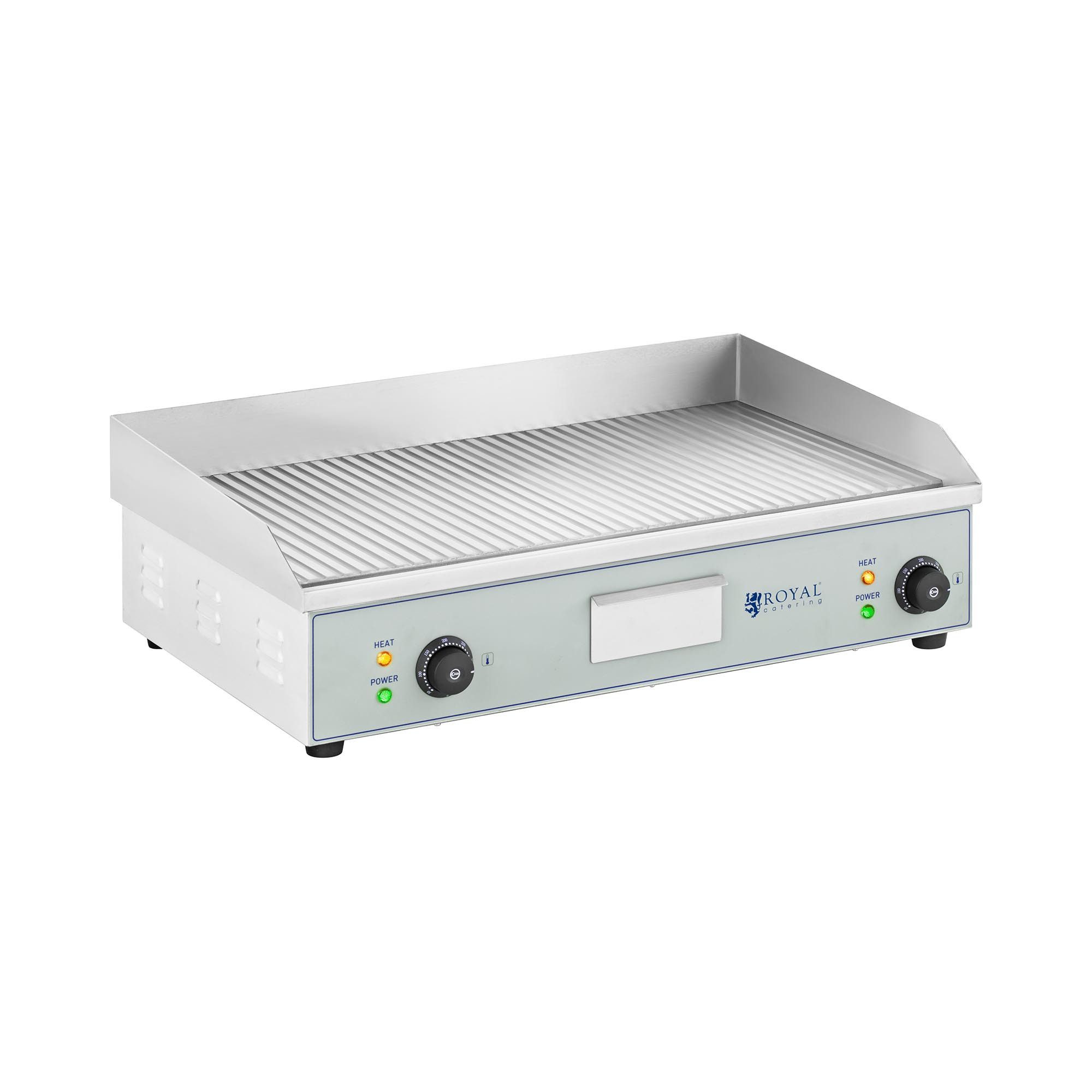Royal Catering Elektrogrill Griddleplatte geriffelt 73 x 40 cm elektrische Grillplatte Gastrogrill, 4400 W