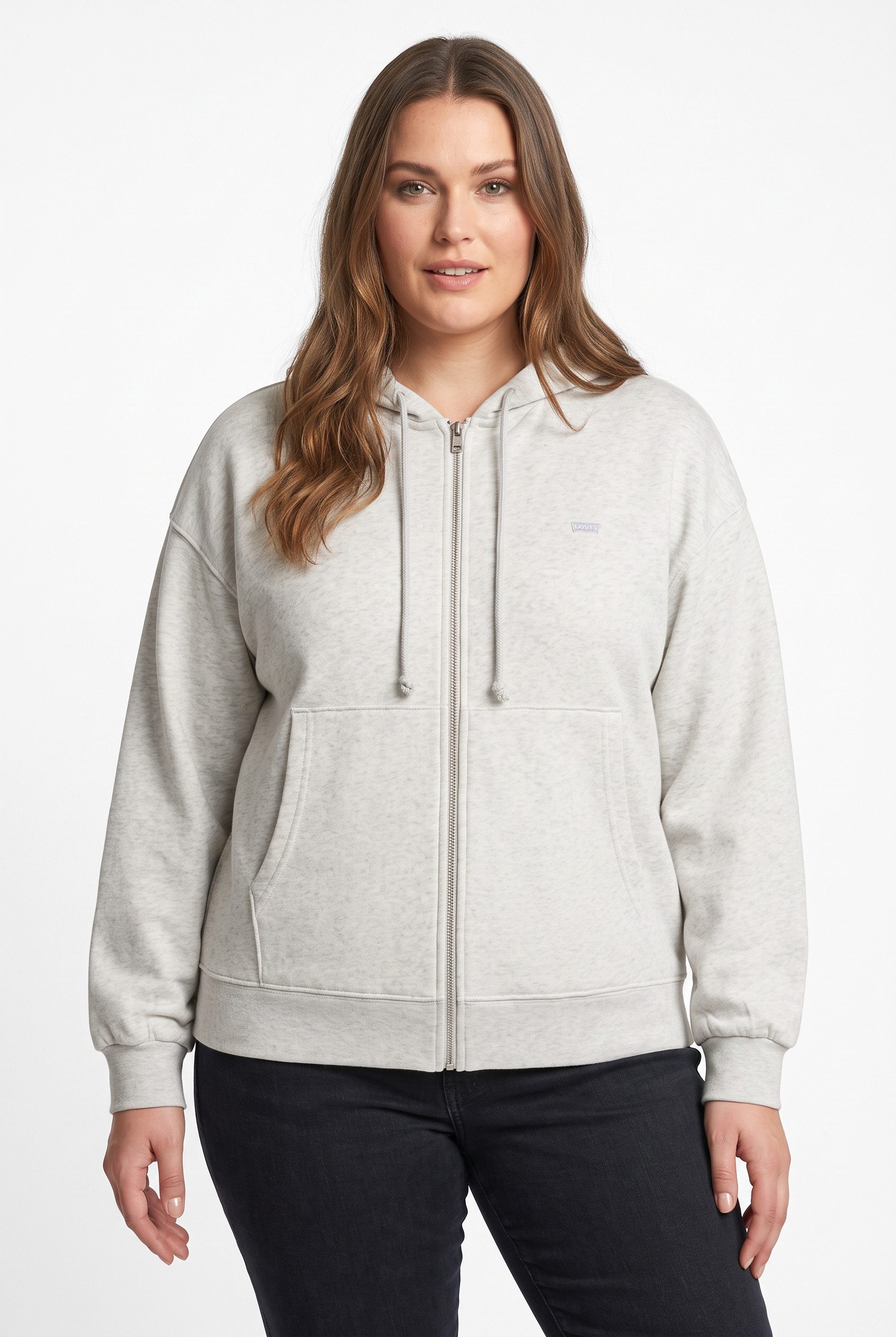 Levi's® Plus Sweatjacke PL EVERYDAY FULL ZIP HOODIE SWEATSHIRT Sweatware von innen weich angeraut