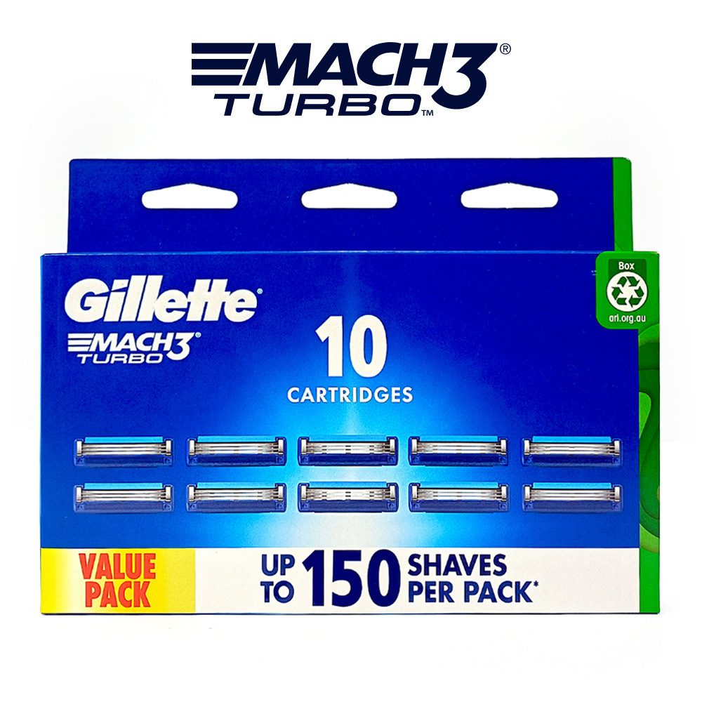 Gillette Rasierklingen Gillette MACH 3 Turbo Rasierklingen, 10er Pack