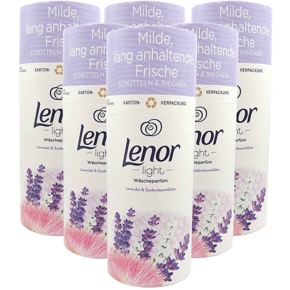 LENOR Wäscheparfüm light Lavendel & Seidenbaumblüte (6 x 160g, 6-St), Dermatologisch getestet - Für alle Textilien geeignet | Wäscheparfüms