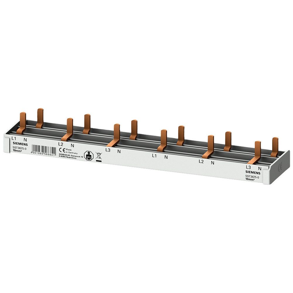 SIEMENS Verteilerbox Siemens 5ST36750 Stiftsa.schiene kompakt, 10mm2 Anschluss 3p/N 6x AFDD
