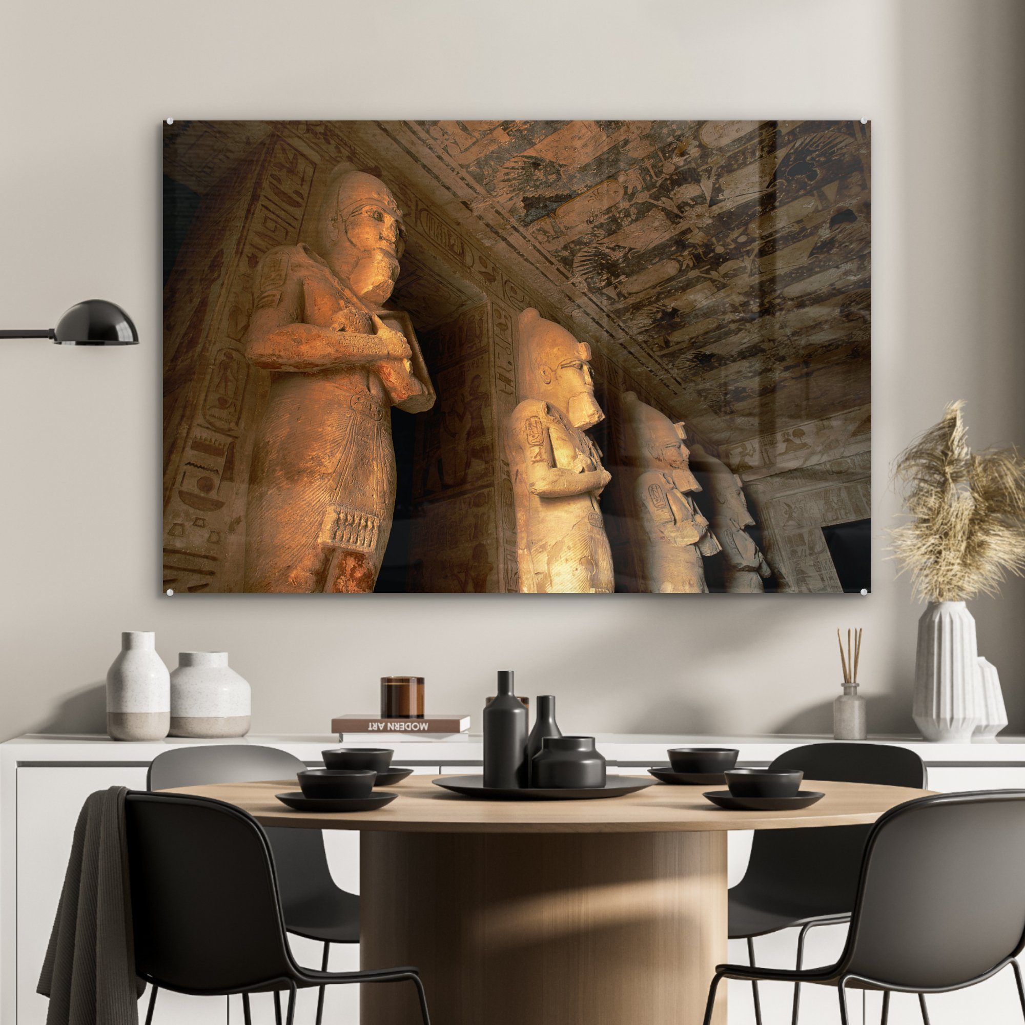 St), Innere Ägypten, MuchoWow Acrylglasbild Simbel-Tempels in des Schlafzimmer Aboe Wohnzimmer (1 & Acrylglasbilder Das