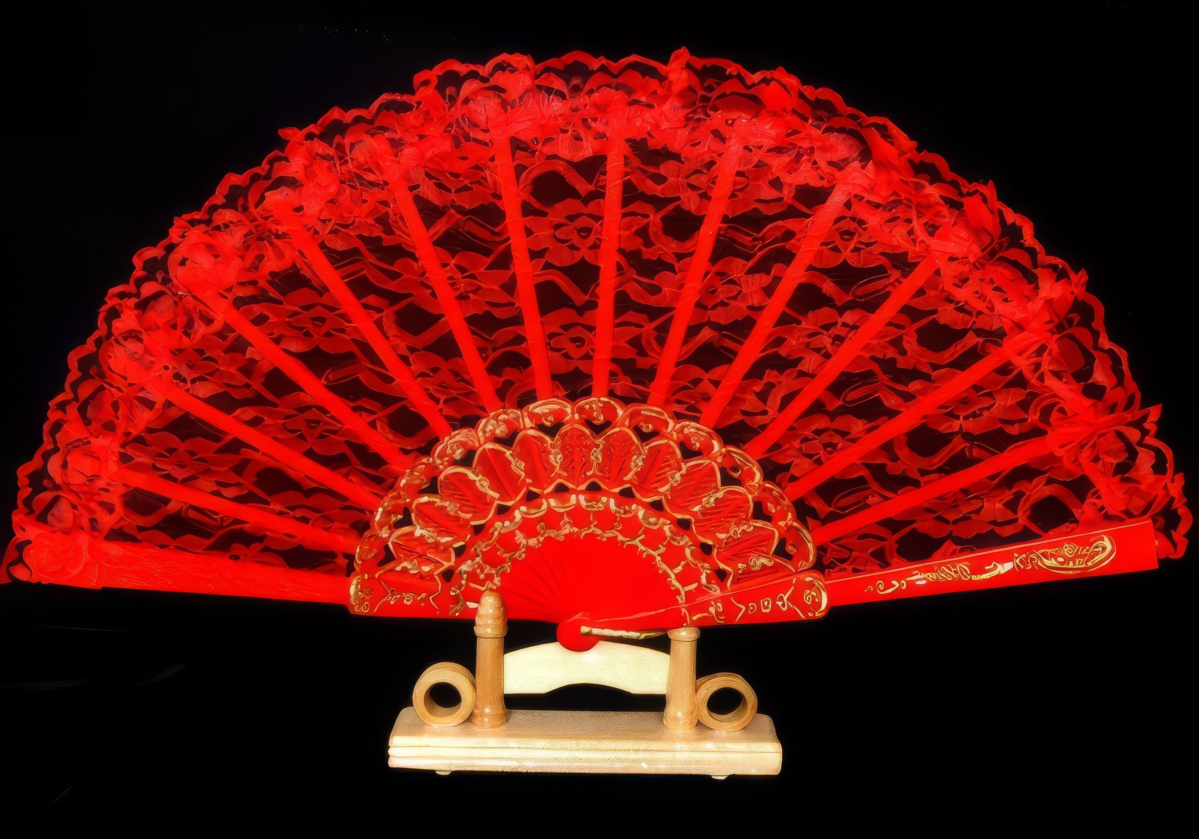 Yudu Handfächer 2 stück Handfächer Веера durchsichtig mit Spitze