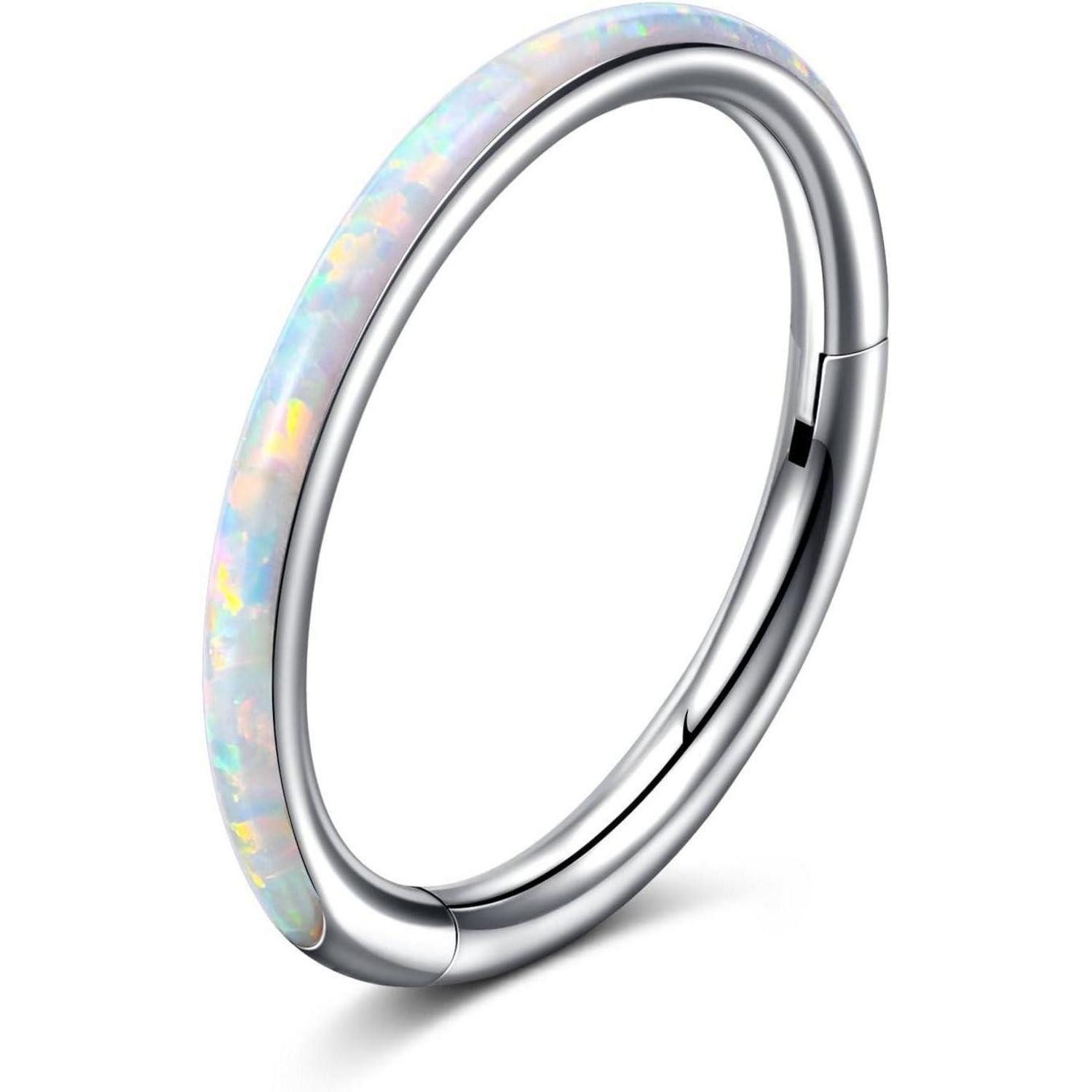Nasenpiercing Opal Nasenring 316L Chirurgenstahl Septumring Vielseitiger