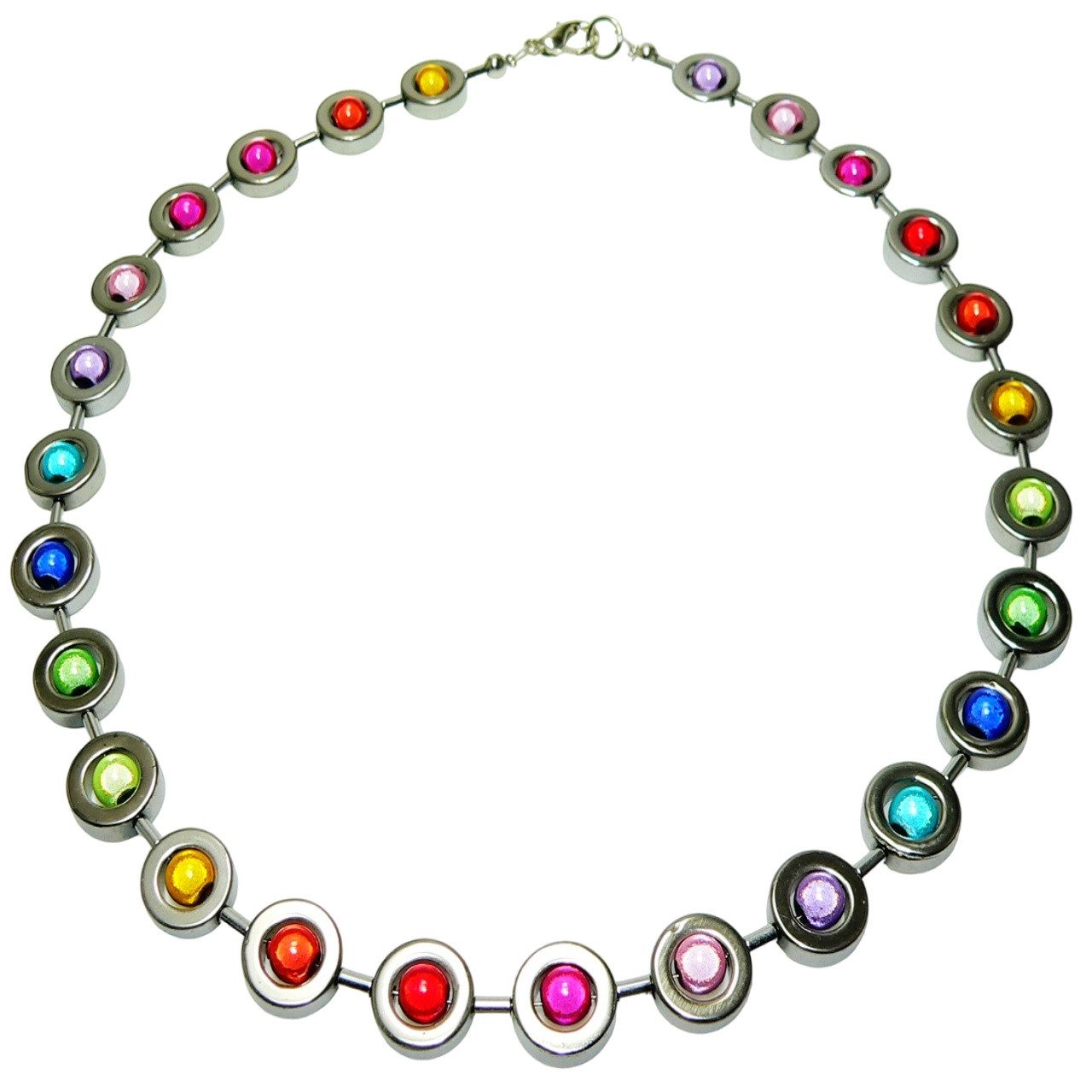 traumschmuck Collier 486ak Halskette Collier Hämatit Donut Ring silber 3D M günstig online kaufen