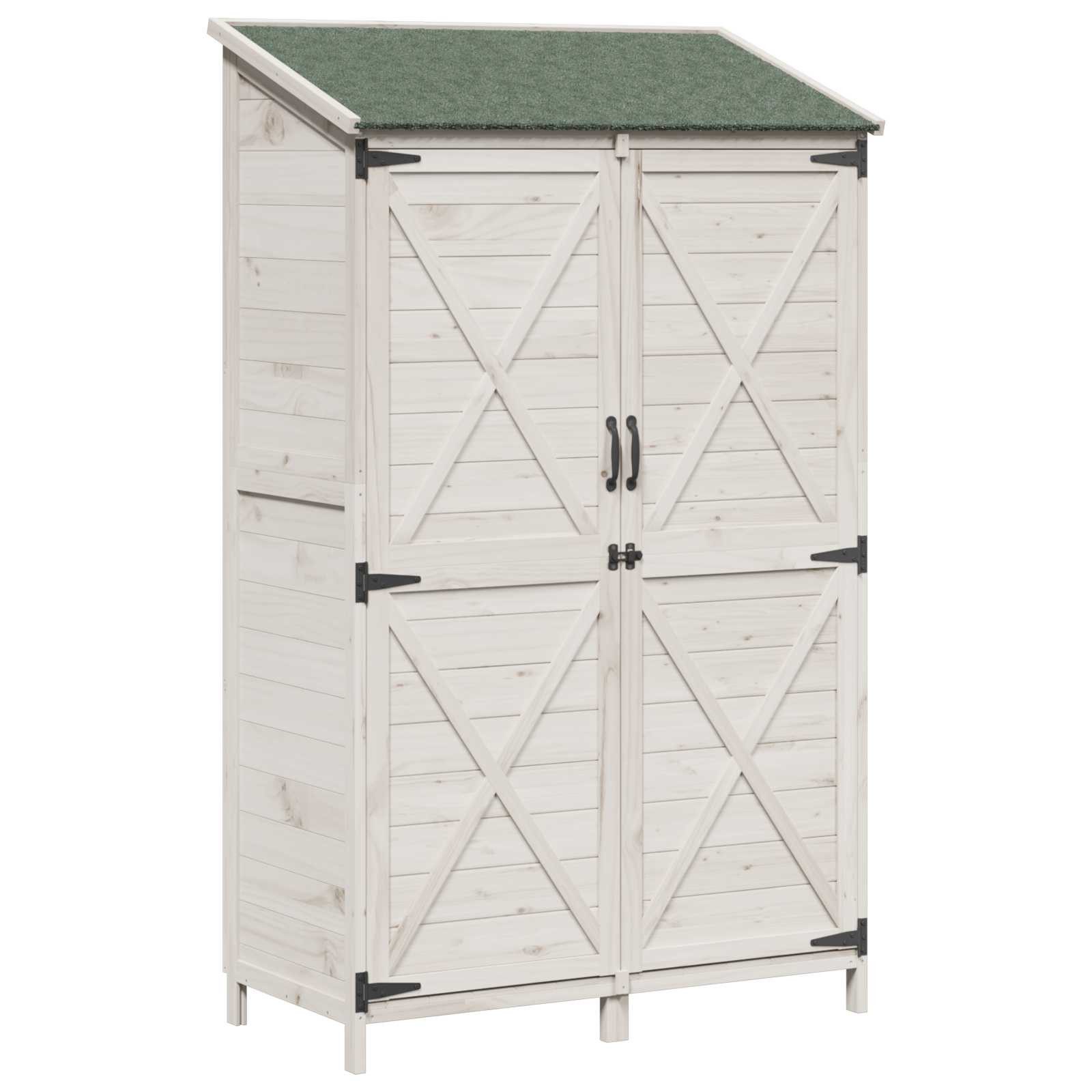 vidaXL Garten Shed Weiß 106 x 56 x 176,5 cm Holzwerkstoff