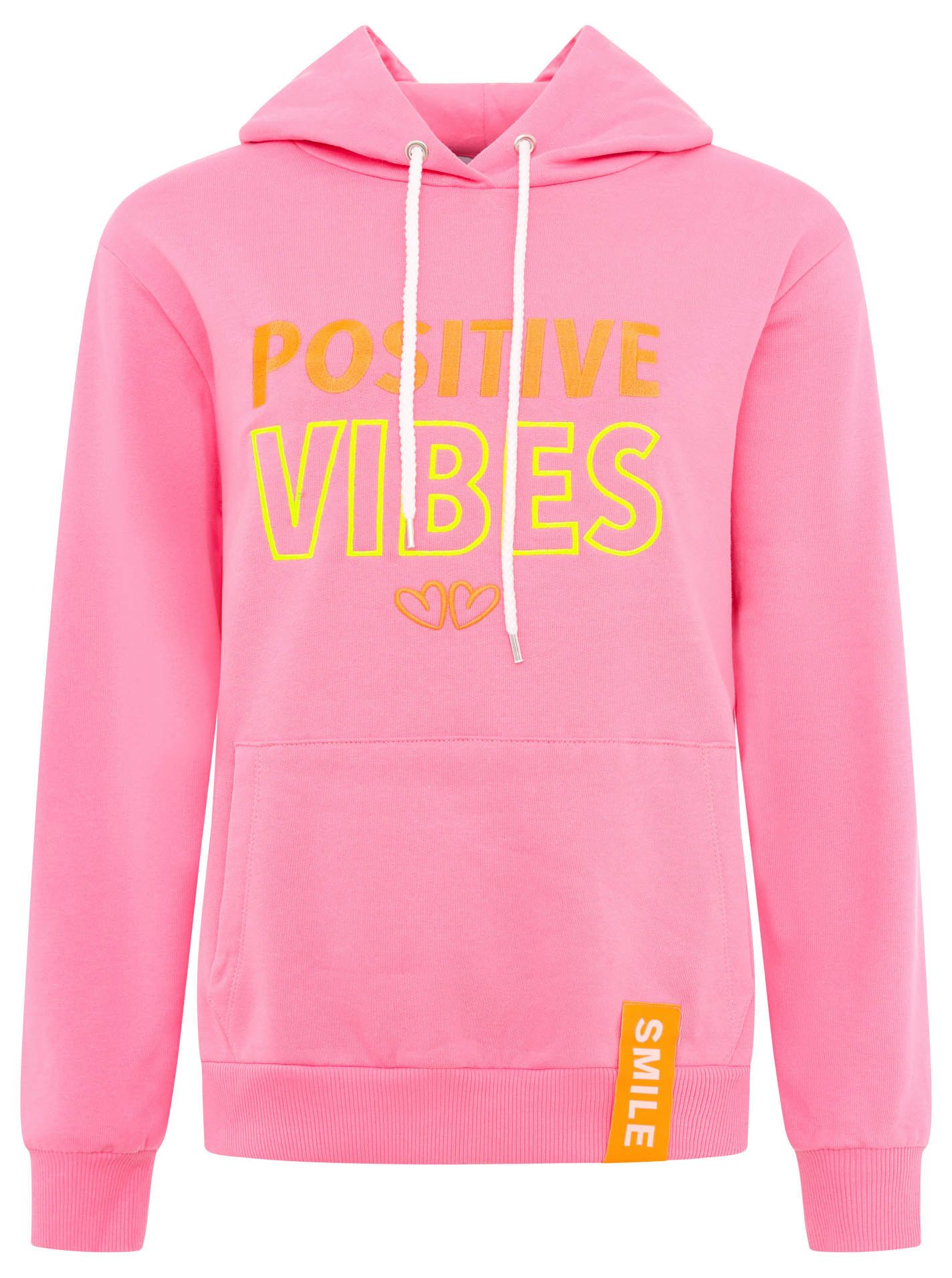 Zwillingsherz Hoodie Positive Vibes Mit Baumwolle, günstig online kaufen