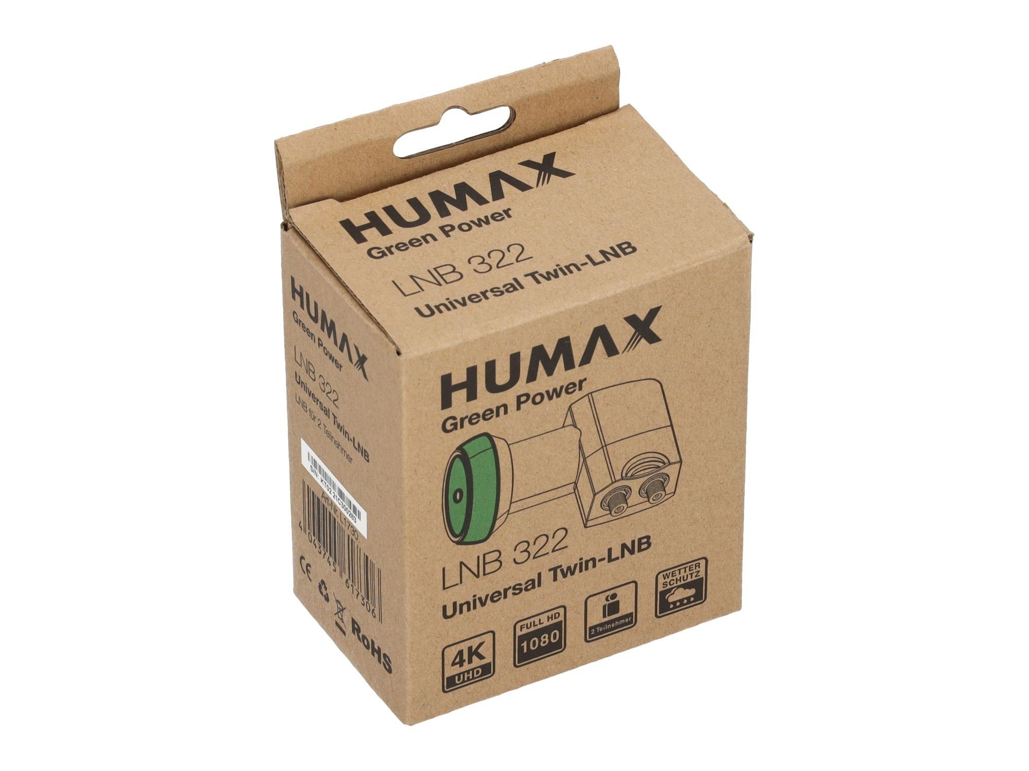 Humax Green stromsparend Umweltfreundliche Power Teilnehmer, LTE Filter) (für 322, Universal-Twin-LNB Twin-LNB Verpackung, 2