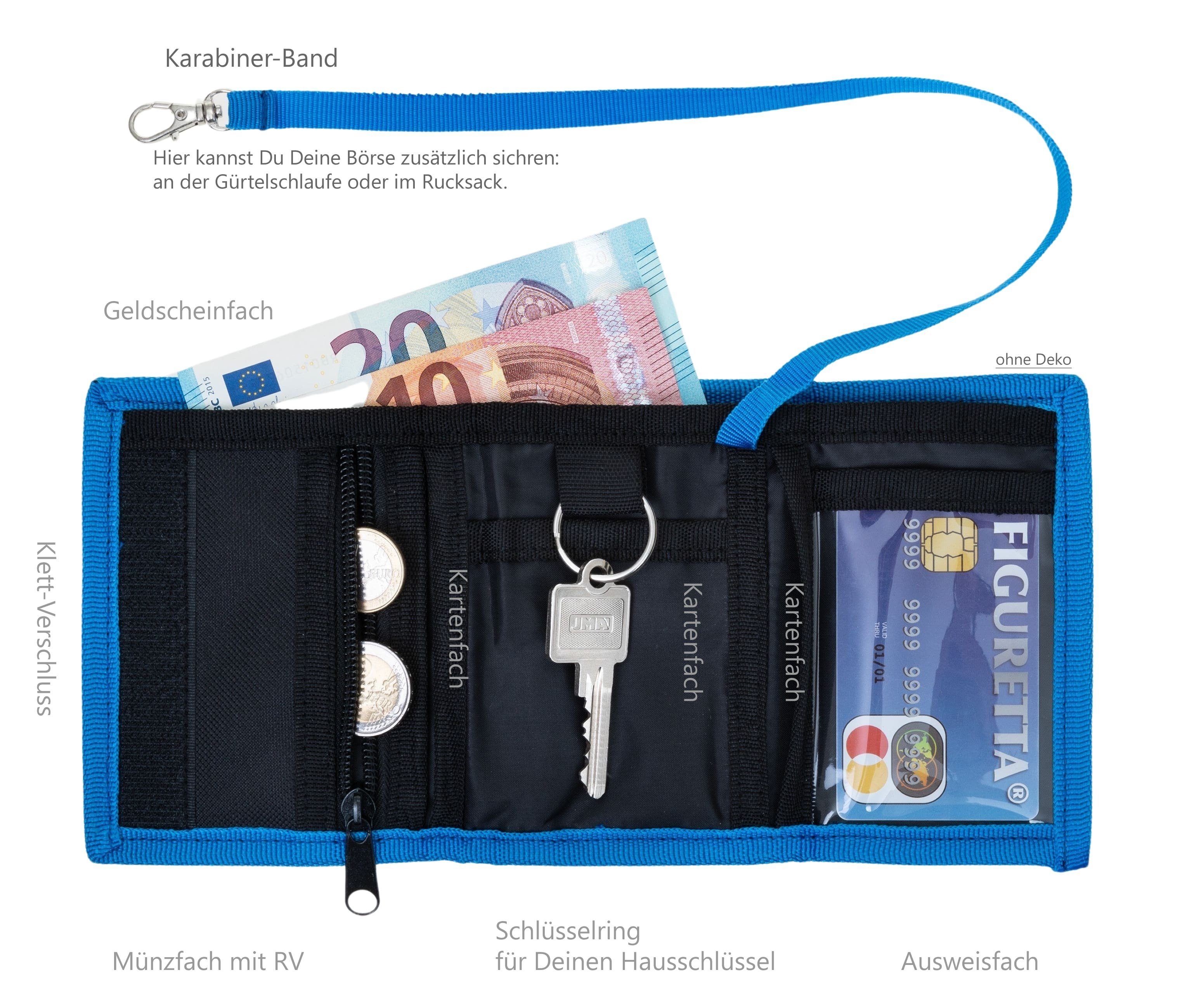 ELEPHANT Geldbörse Mädchen Jungen Hero Signature, Wallet Klettbörse Schülerbörse Schlüsselring Ausweisfach