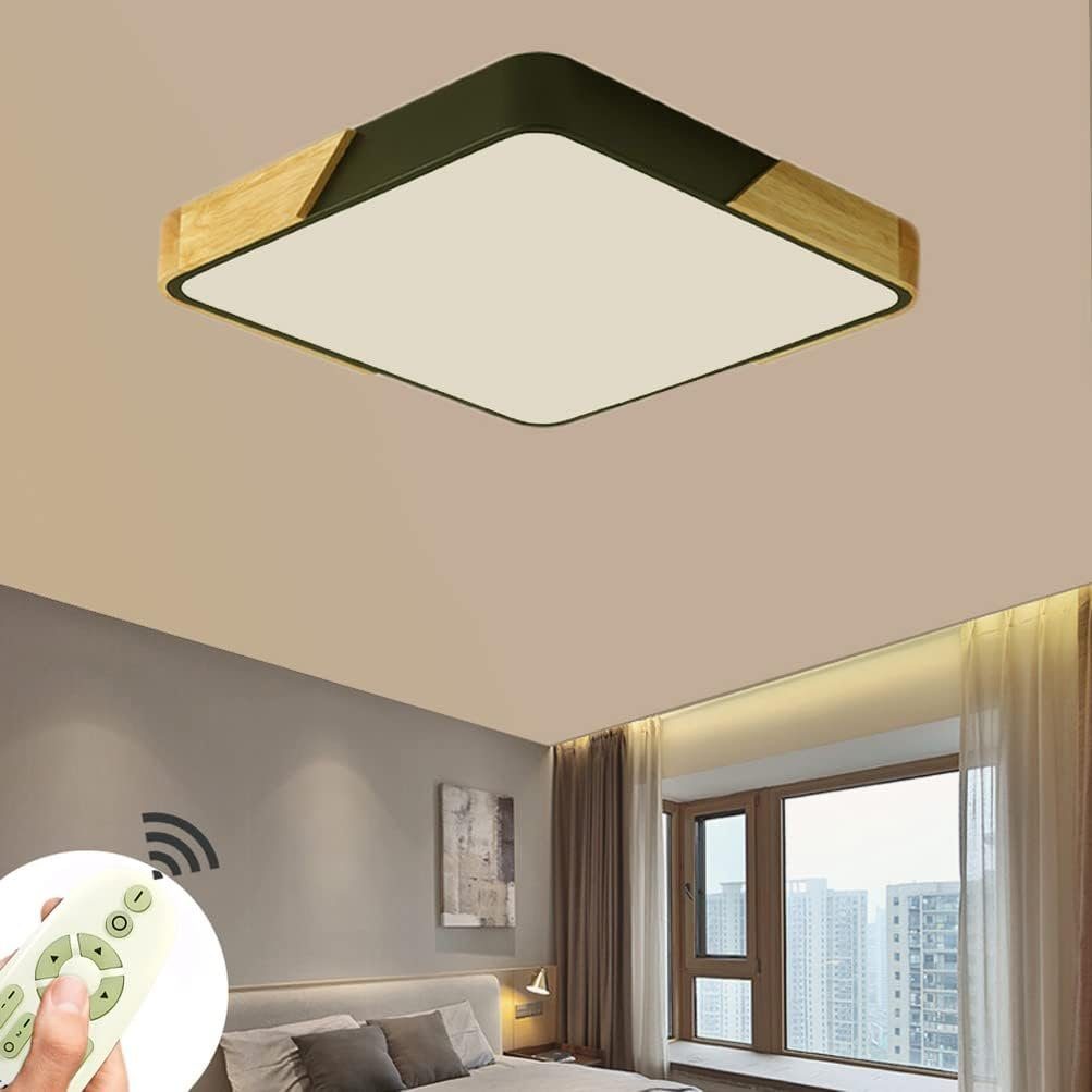 DOPWii Deckenleuchte LED Deckenlampe mit Fernbedienung,Modernes Design,Schwarz,36W,Dimmbar
