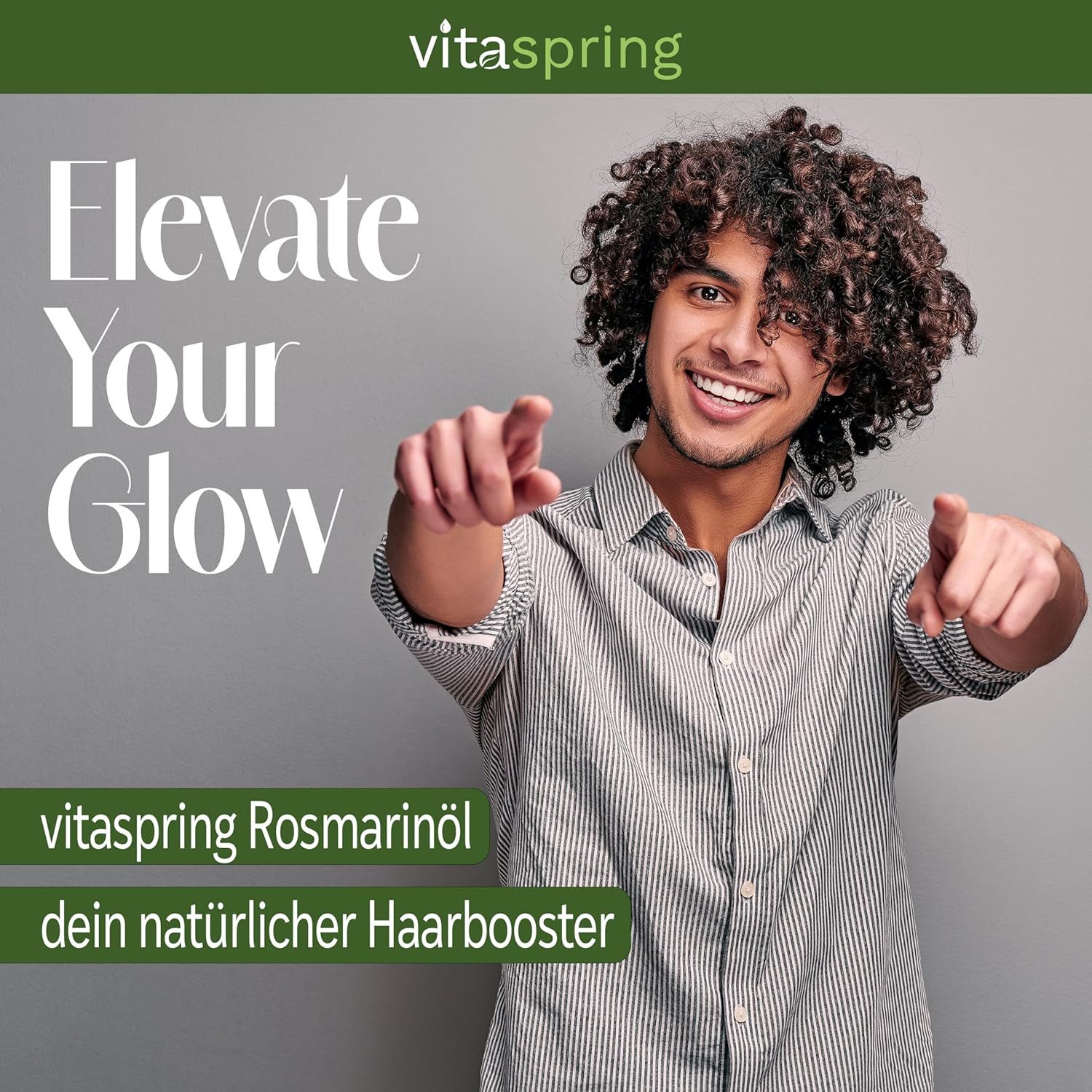 vitaspring Haaröl Rosmarinöl Apothekenqualität für Haare 100% Bio naturrein Rosmarinöl, 100% reines und ätherisches Öl