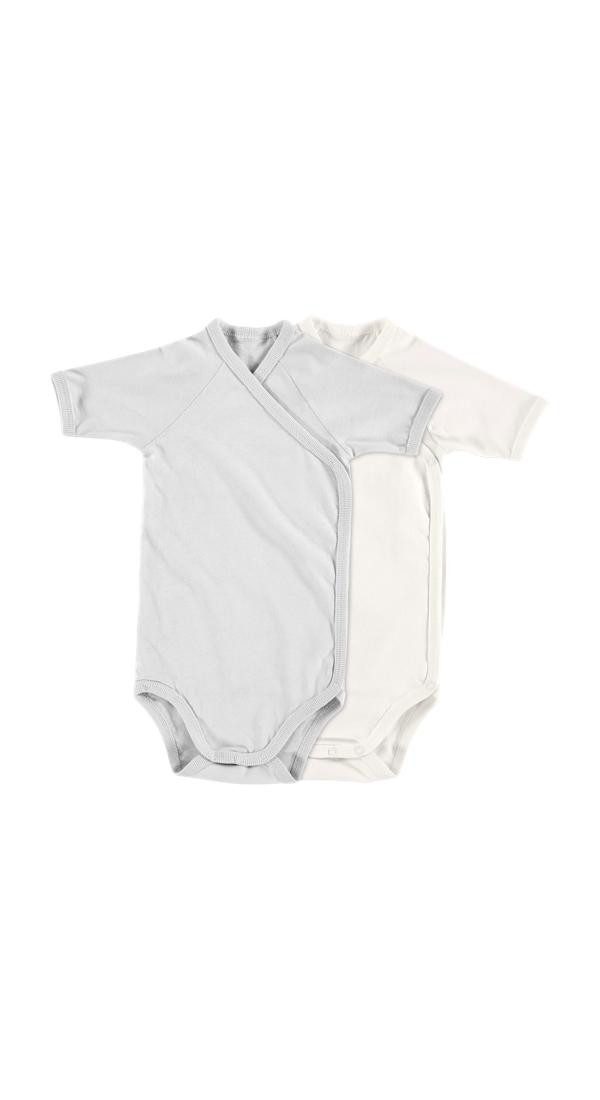 Wickelbody Baby Bodys 2er Kurzarm