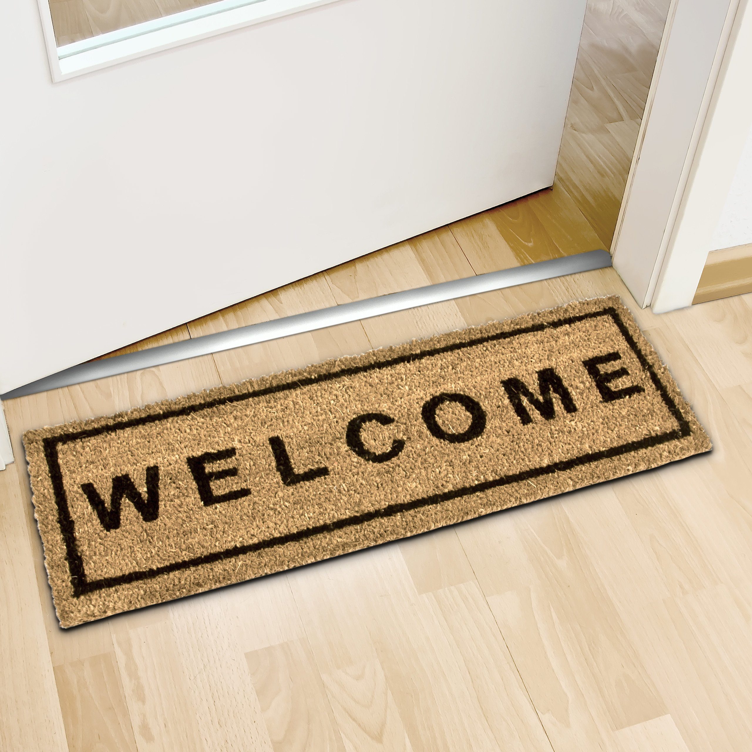 relaxdays Fußmatte ‚Welcome' Kokos 25x75 cm, günstig online kaufen