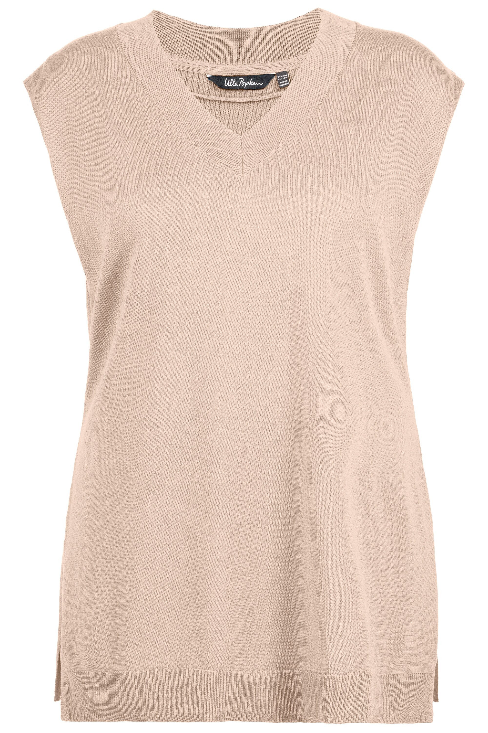 Ulla Popken Strickpullover Pullunder tiefer V-Ausschnitt günstig online kaufen