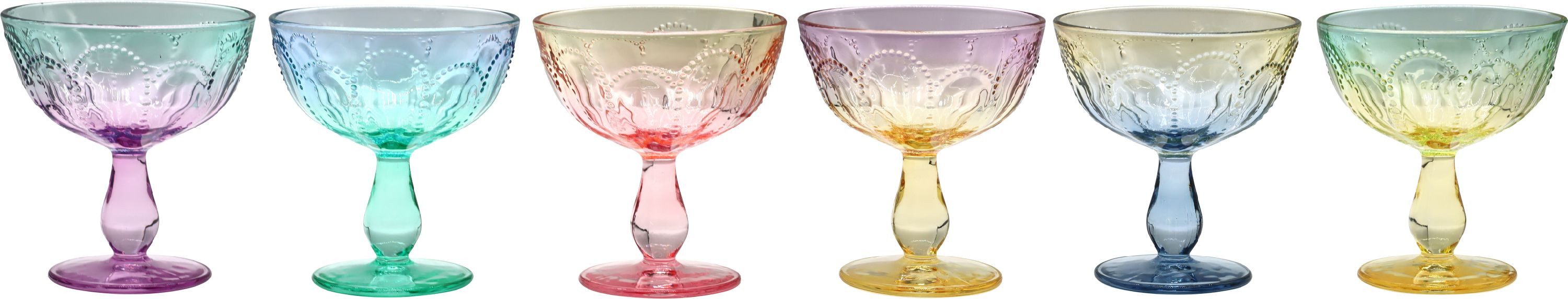 FURNARO Gläser-Set, GLAS, Farbverlauf in Glasoptik