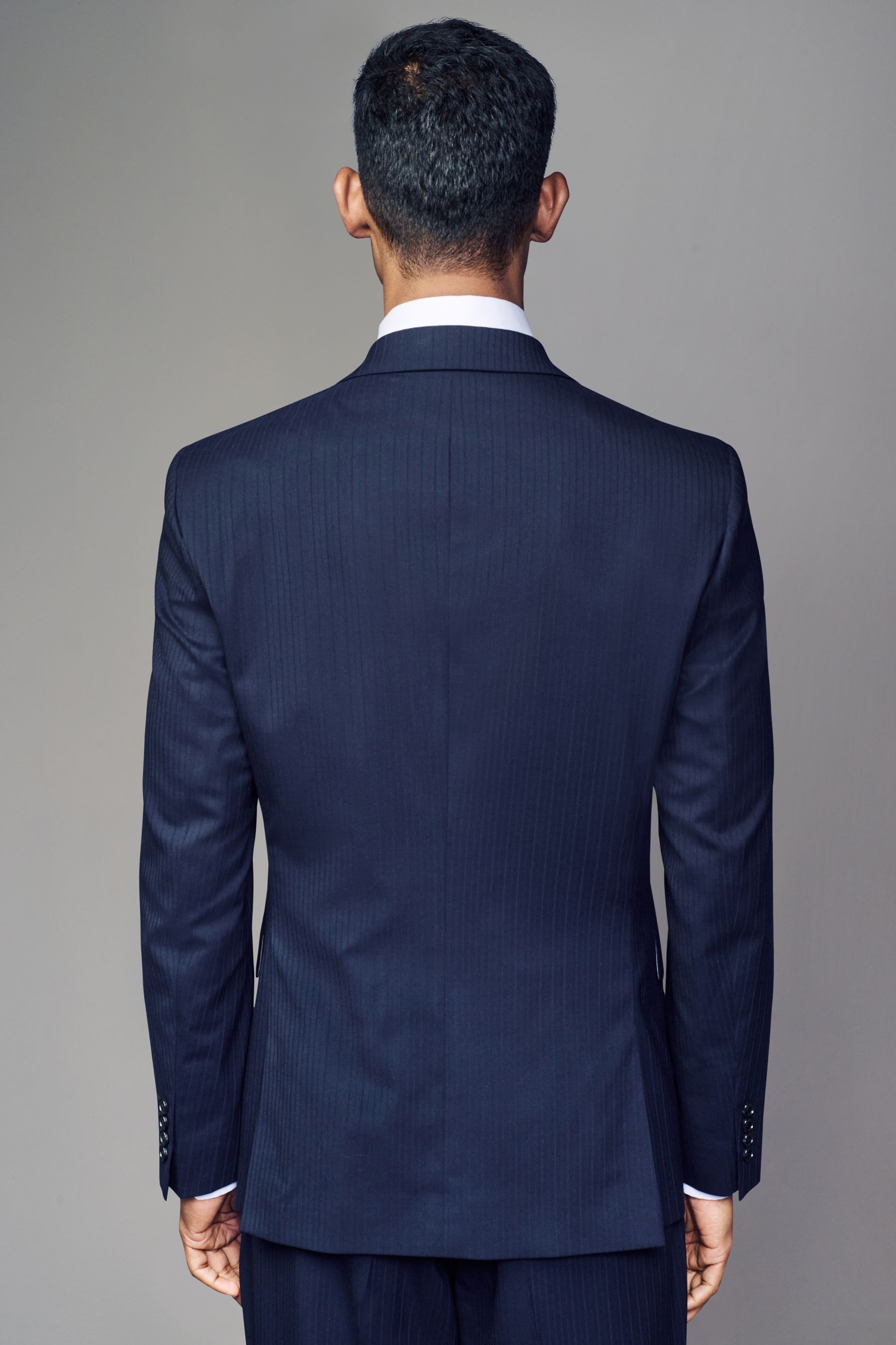 Next Baukastensakko Slim Fit Anzugsakko aus Wollmix mit Streifen (1-tlg) günstig online kaufen