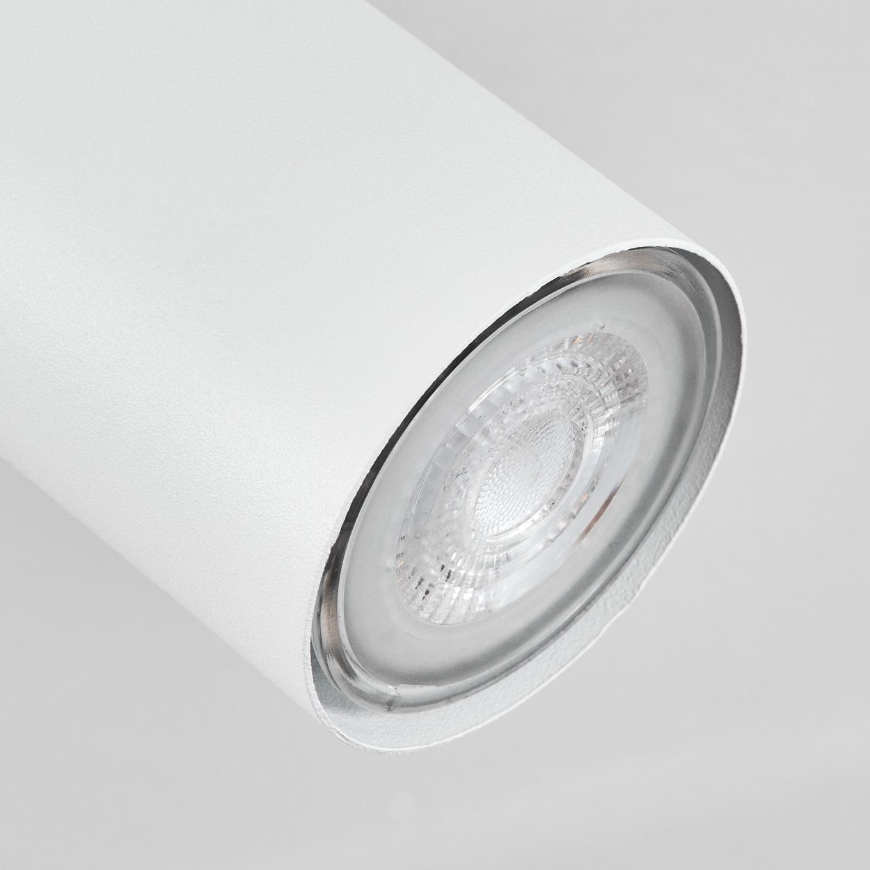 GU10 Metall hofstein Leuchtmittel, moderne verstellbarem aus Weiß/Chromfarben, x Deckenlampe Deckenleuchte 1 1-flammig, mit Deckenleuchte Schirm, in ohne