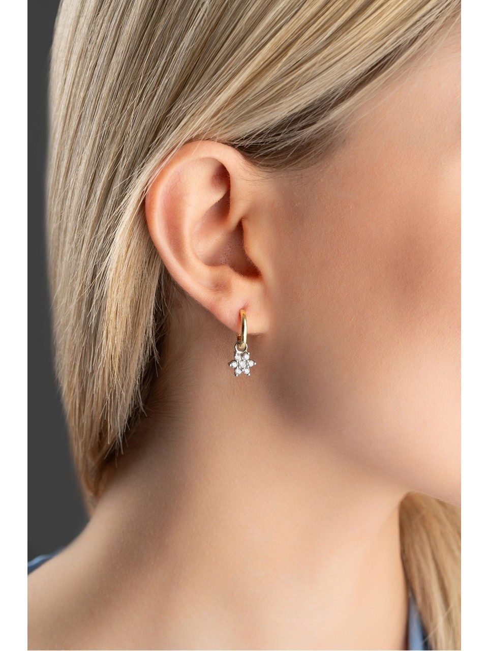 Nisan Ohrring-Set, 925 Sterling Silber Ohrringe, Creolen mit Zirkonia Blume günstig online kaufen