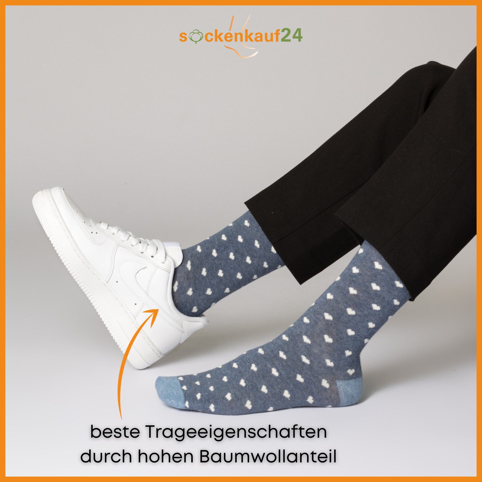sockenkauf24 Basicsocken 10 Paar Damen Socken Mehrfarbig Streifen Punkte (34977/2, 39-42) Herzen Maritim Baumwolle
