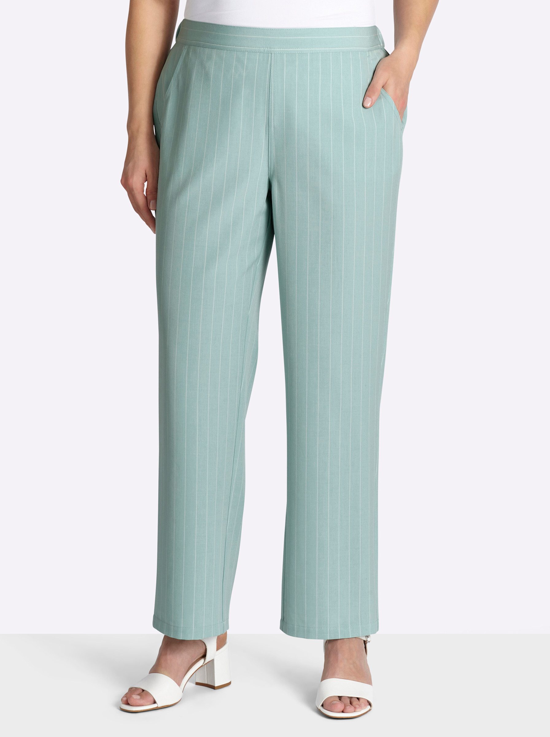 Sheego Jerseyhose Hose lang normal günstig online kaufen
