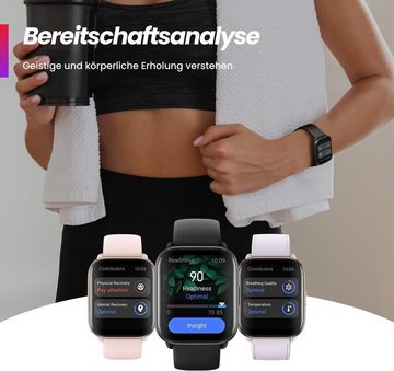 Amazfit Smartwatch (1,75 Zoll), Bluetooth-Anruf Musikspeicher 14 Akku Display & Alexa-fähig Zepp Coach