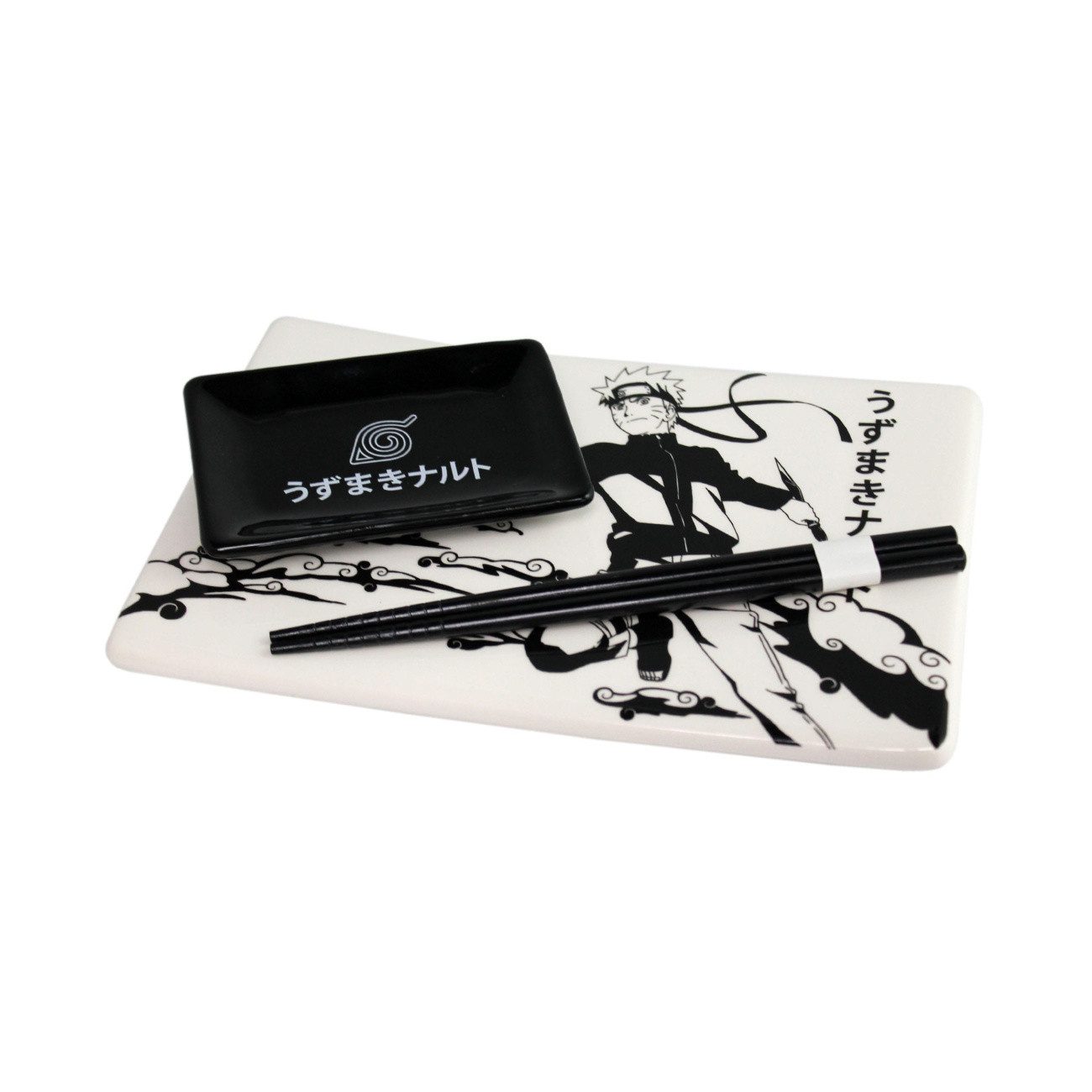 Just Funky Suppenschüssel Naruto Shippuden Keramik Sushi Set mit Essstäbchen Naruto