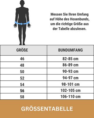 HOFGLANZ Trachtenlederhose Herren traditionelle Lederhose lang Kniebund inkl. Hosenträger